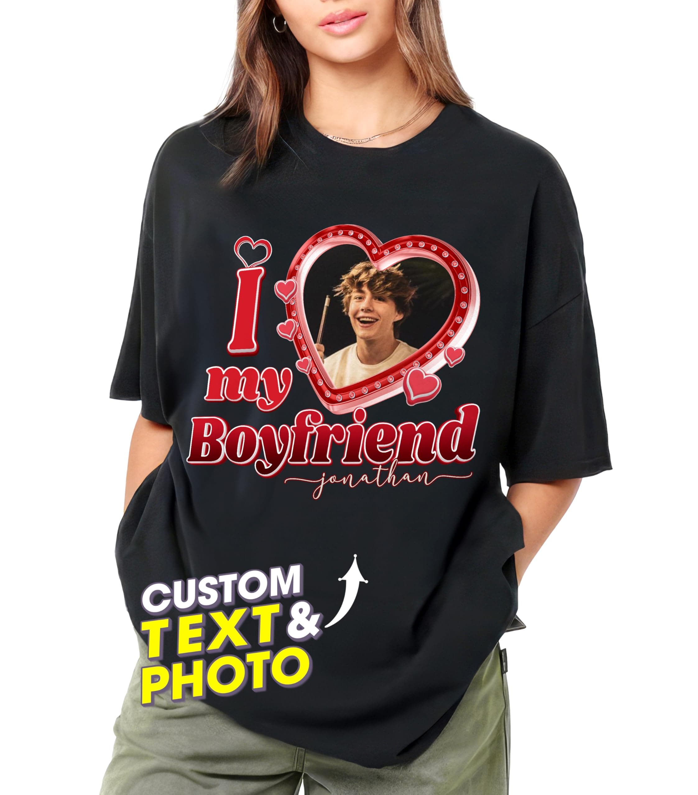 Custom Your Own Bootleg Rap Tee Custom Girlfriend Face Shirt for Boyfriend Vintage Birthday Valentine Shirt