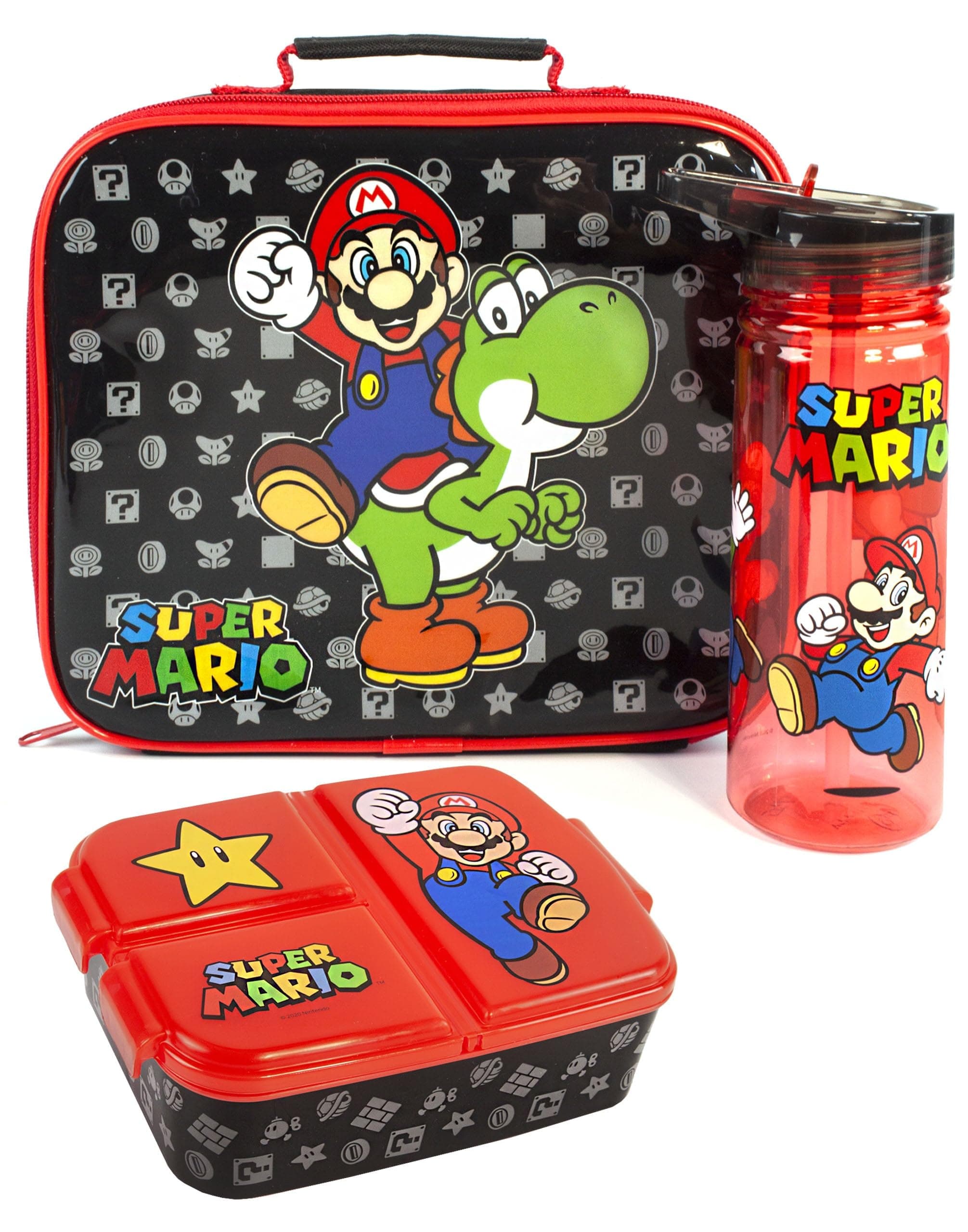 Nintendo Kids Lunch Box Set Yoshi Food Bag BPA Free Water Bottle Snack Pot School Lunch Containers