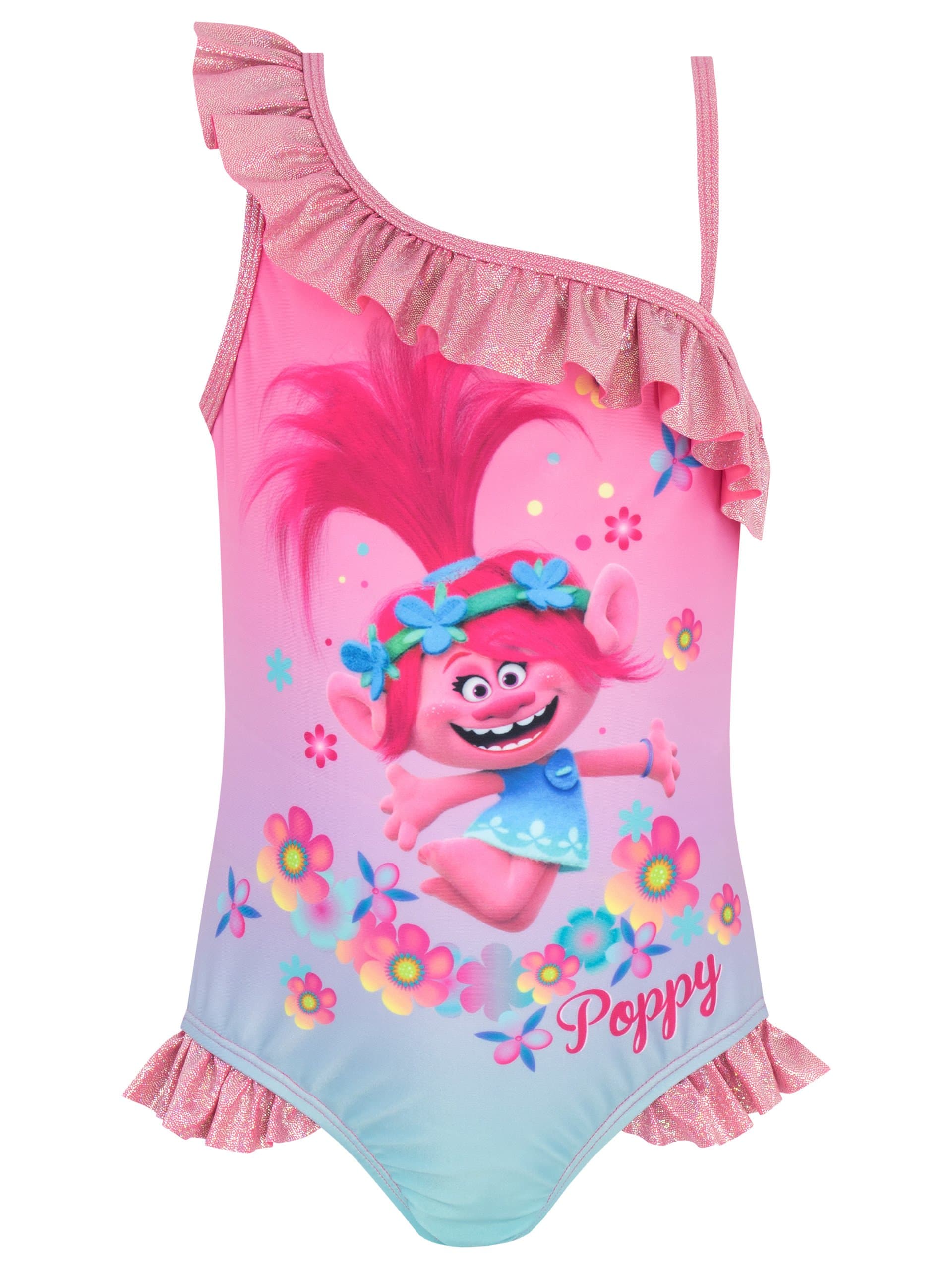 Trolls Girls Poppy Swimsuit Pink Age 8 to 9 Years