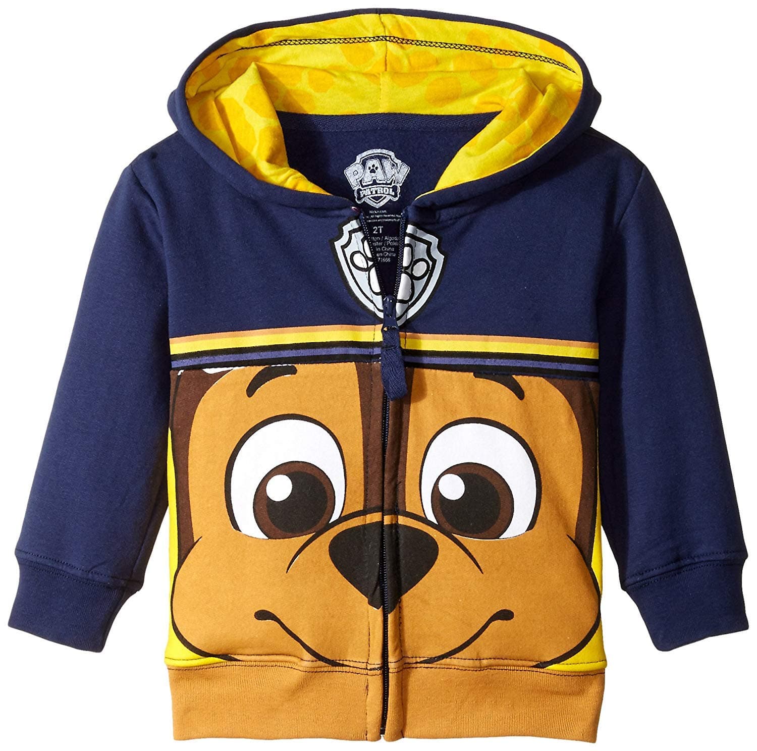 PAW Patrol Boys' Toddler Character Big Face Zip-up Hoodies