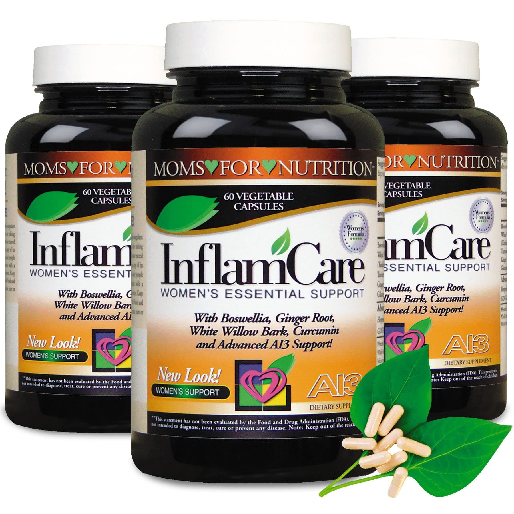 3 Bottles - InflamCare 3000MG Women’s Formula Gluten Free - 180 Count