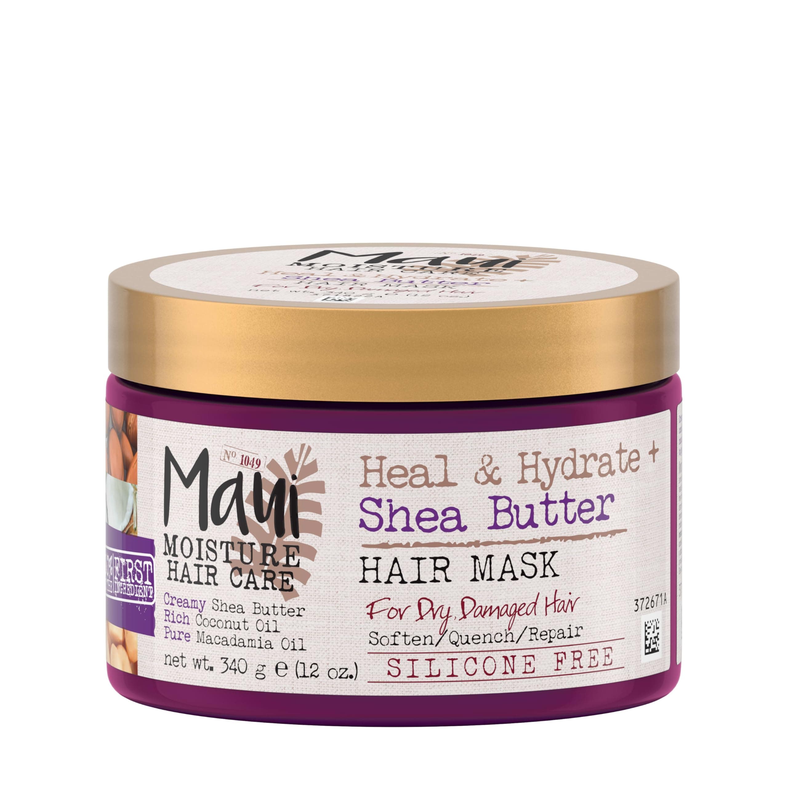 Maui Moisture Revive & Hydrate + Shea Butter Hair Mask For Dry Hair (Coconut Oil, Shea Butter & Aloe Vera), 400 Ml,1 Count