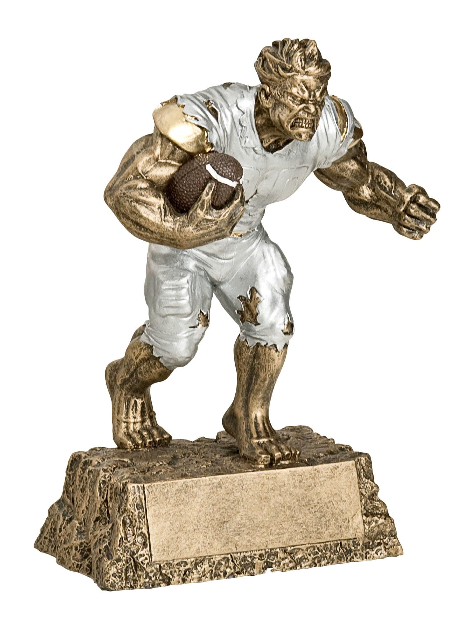 Monster Football Trophy | Football Beast Award - 6.75 Inch or 9 Inch Tall - Engraved Plate Upon Request