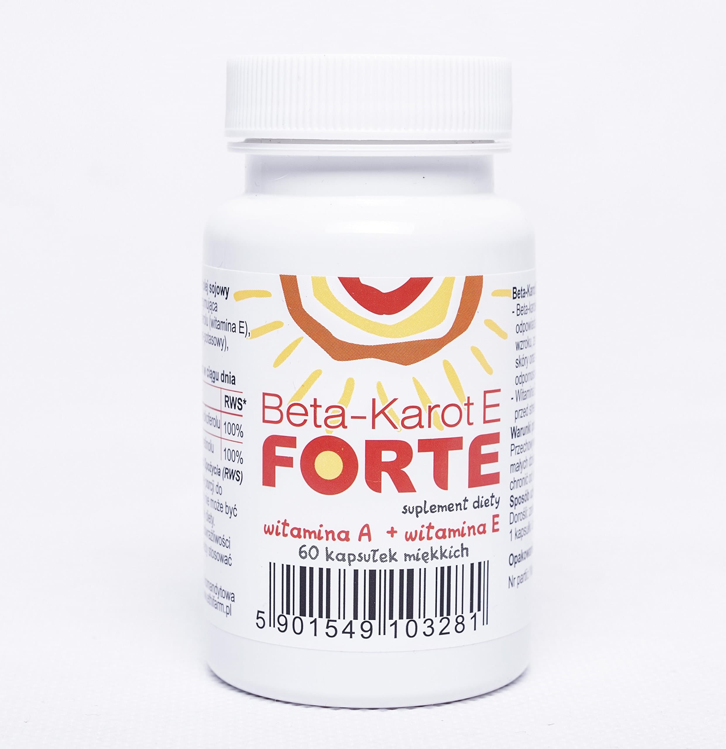 Beta carotene- vit. A + vit. E- 60 caps