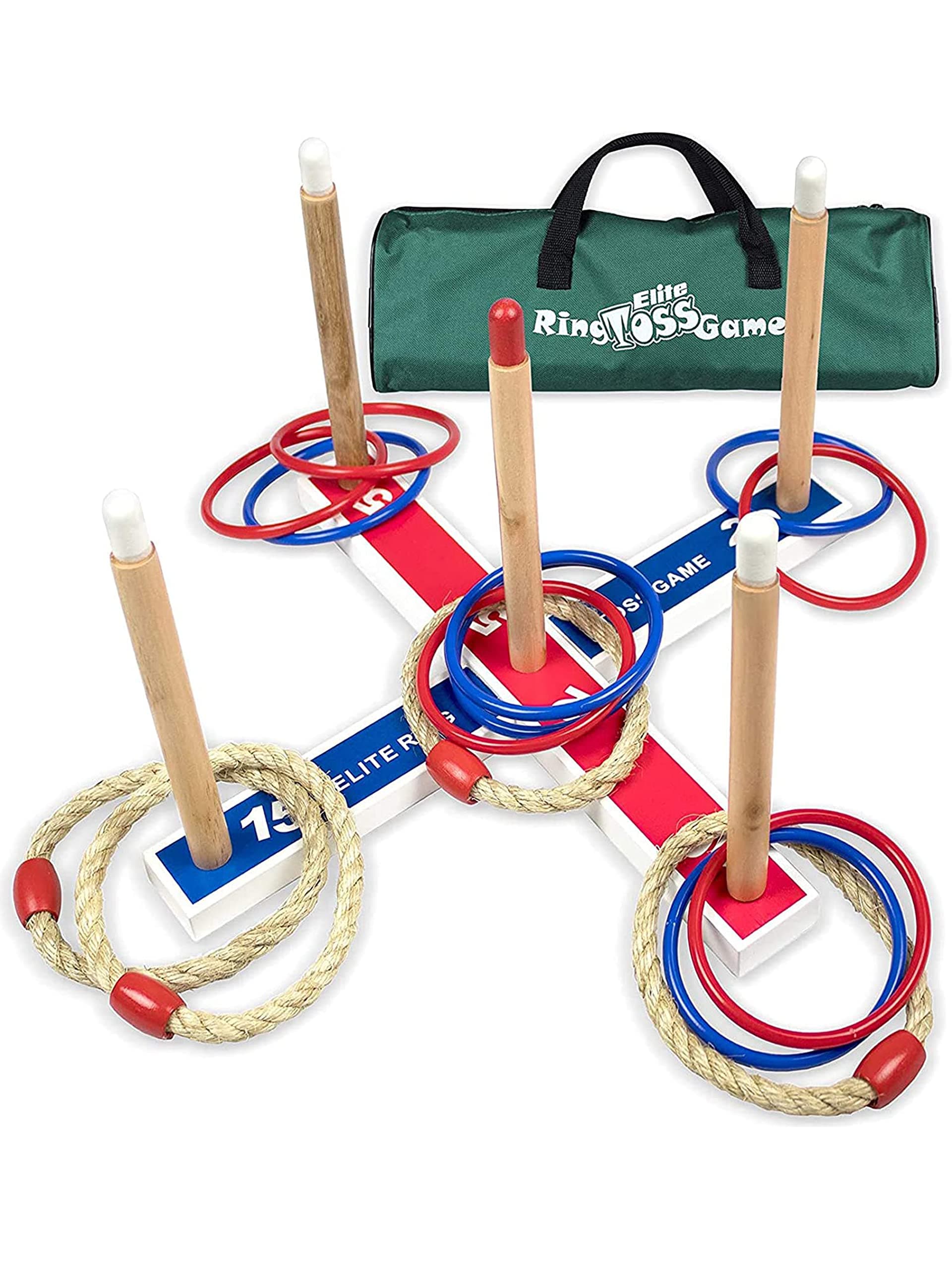 Elite Sportz Ring Toss Game - Outdoor & Indoor Fun for Children & Adults, Includes Carry Bag