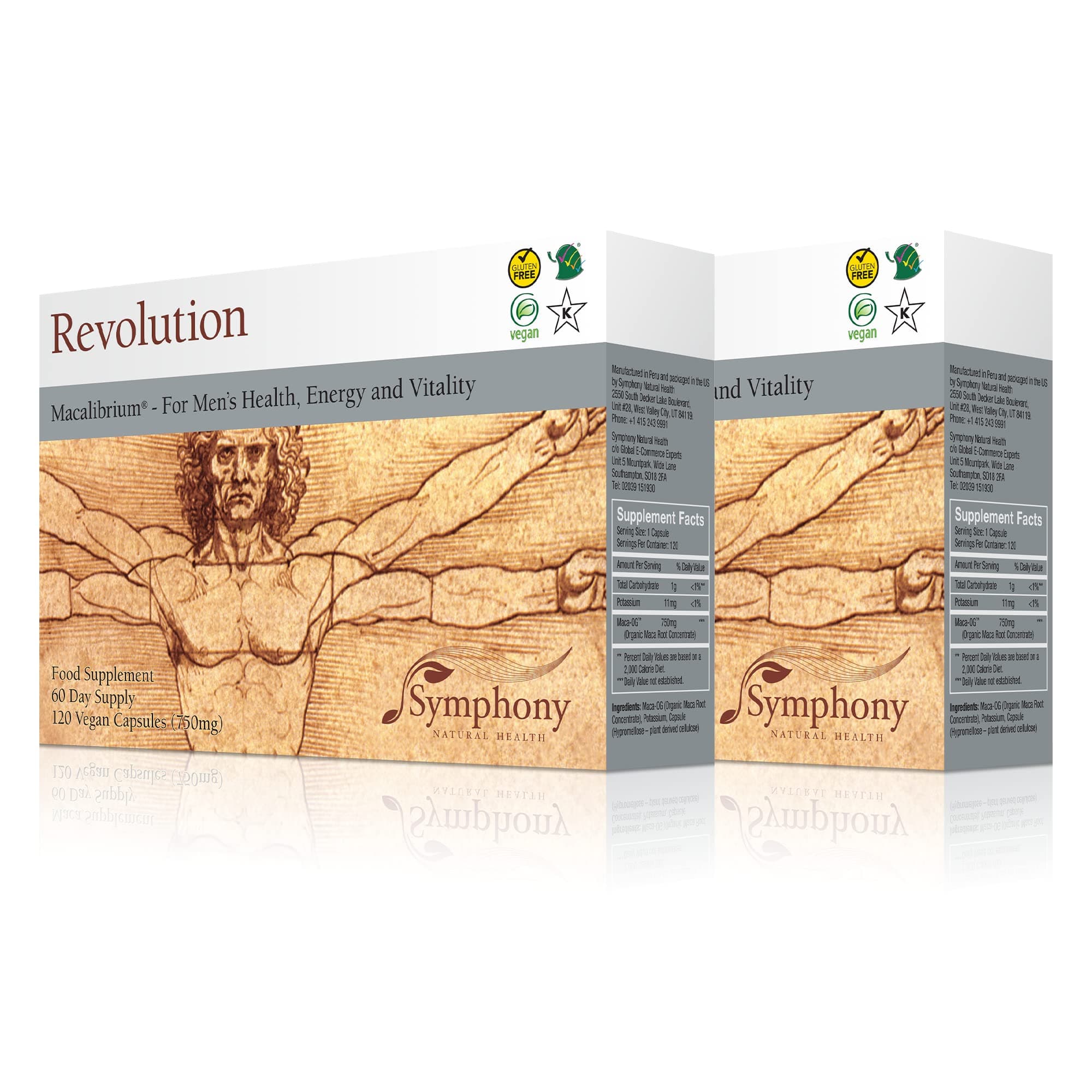 Natural Health International Revolution Macalibrium - Natural Concentrated Gelatinized Maca Supplement to Support Men's Hormone Health, Energy, Strength, Power, Vitality and Sexual Health