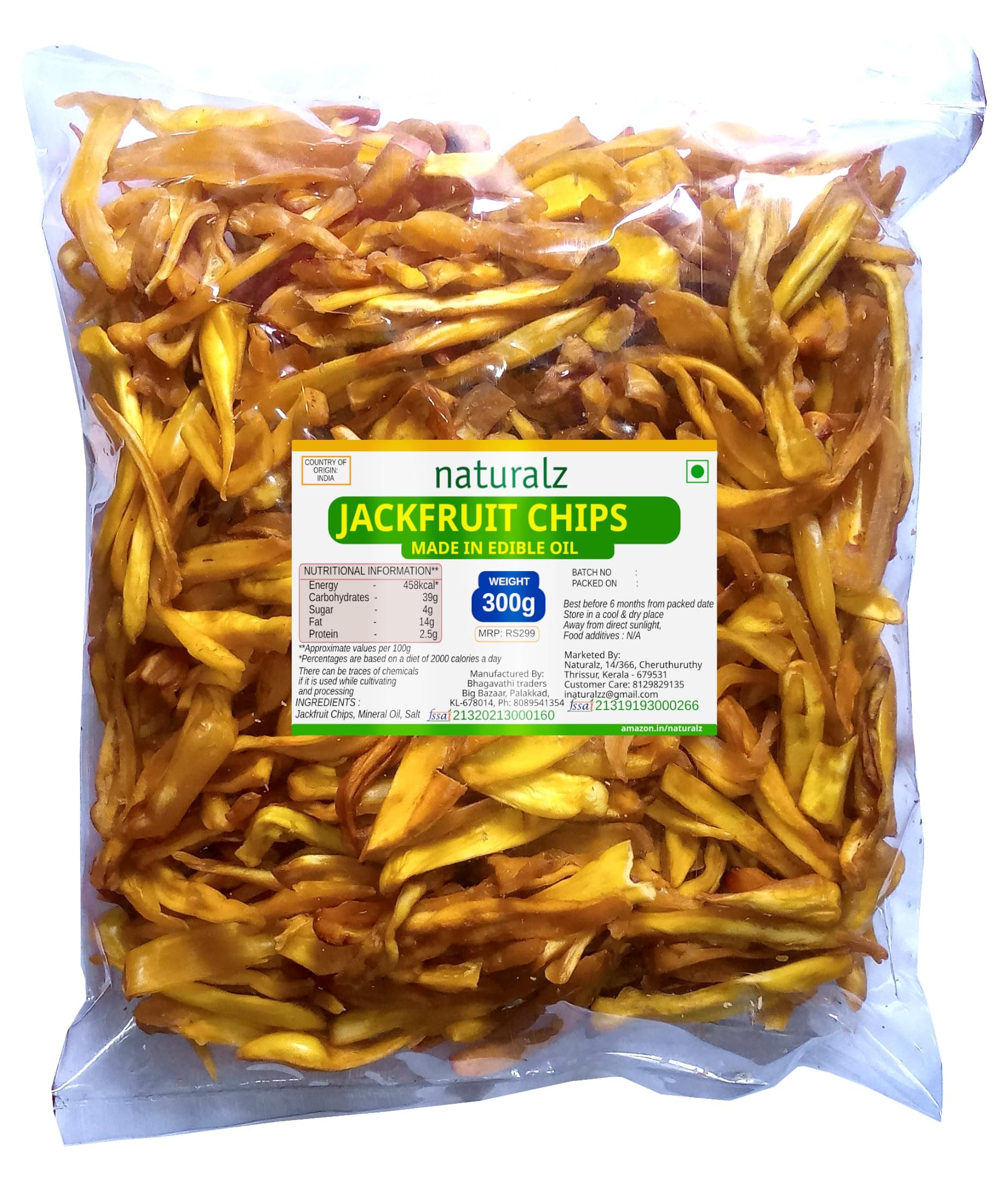 Naturalz Kerala Jackfruit Chips Made in Edible Oil - 300g (1)