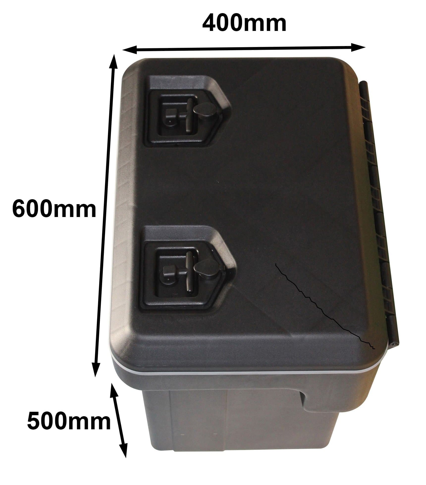 CABV DAKEN CABV81004/600BP 83 Litre Locking Heavy Duty Outdoor Water Resistant Plastic Storage Box Car Trailer Caravan Tool Truckbox