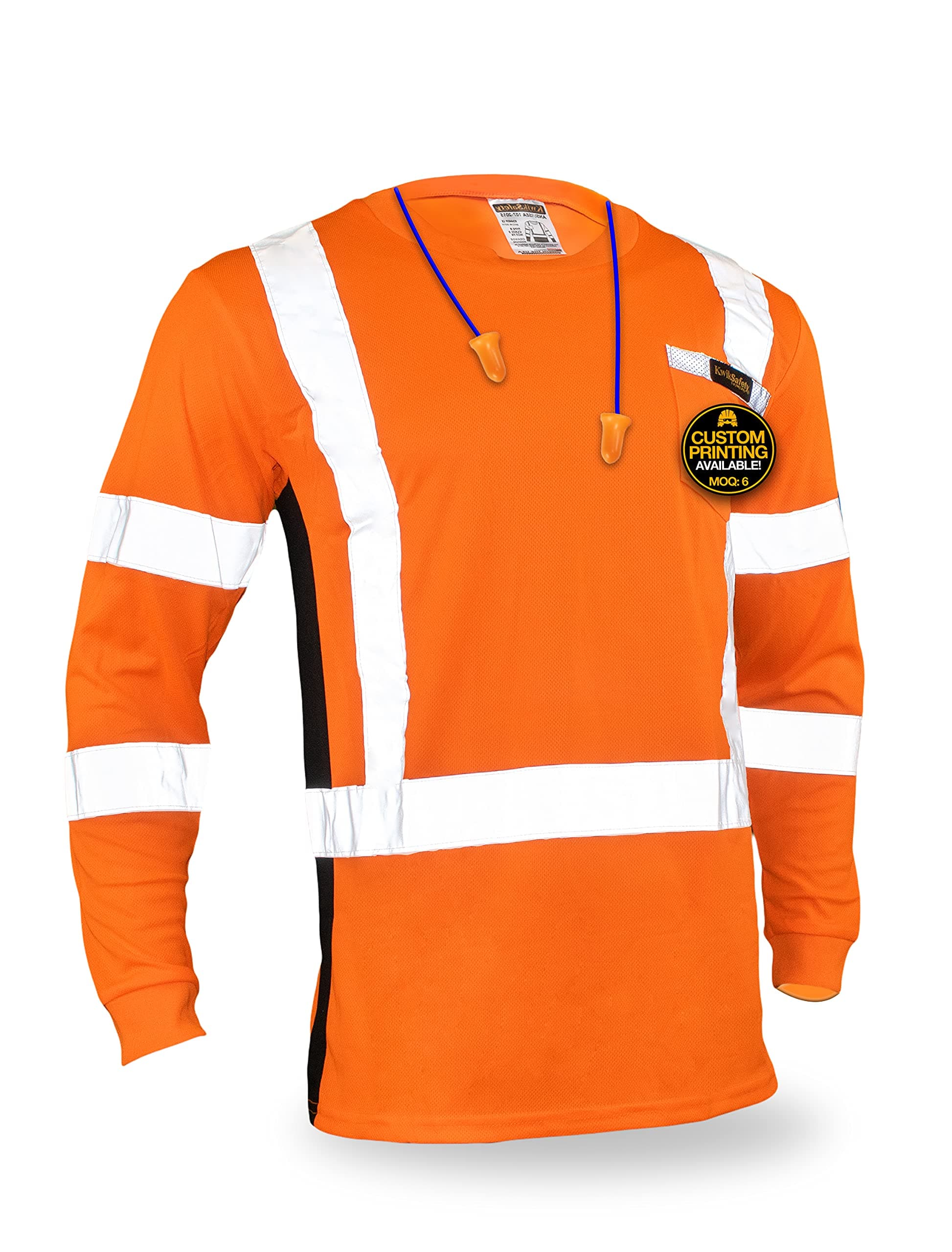 KwikSafety - Charlotte, NC - Operator Long Sleeve Safety Shirts [Solid Reflective Tape] Class 3 ANSI Tested OSHA