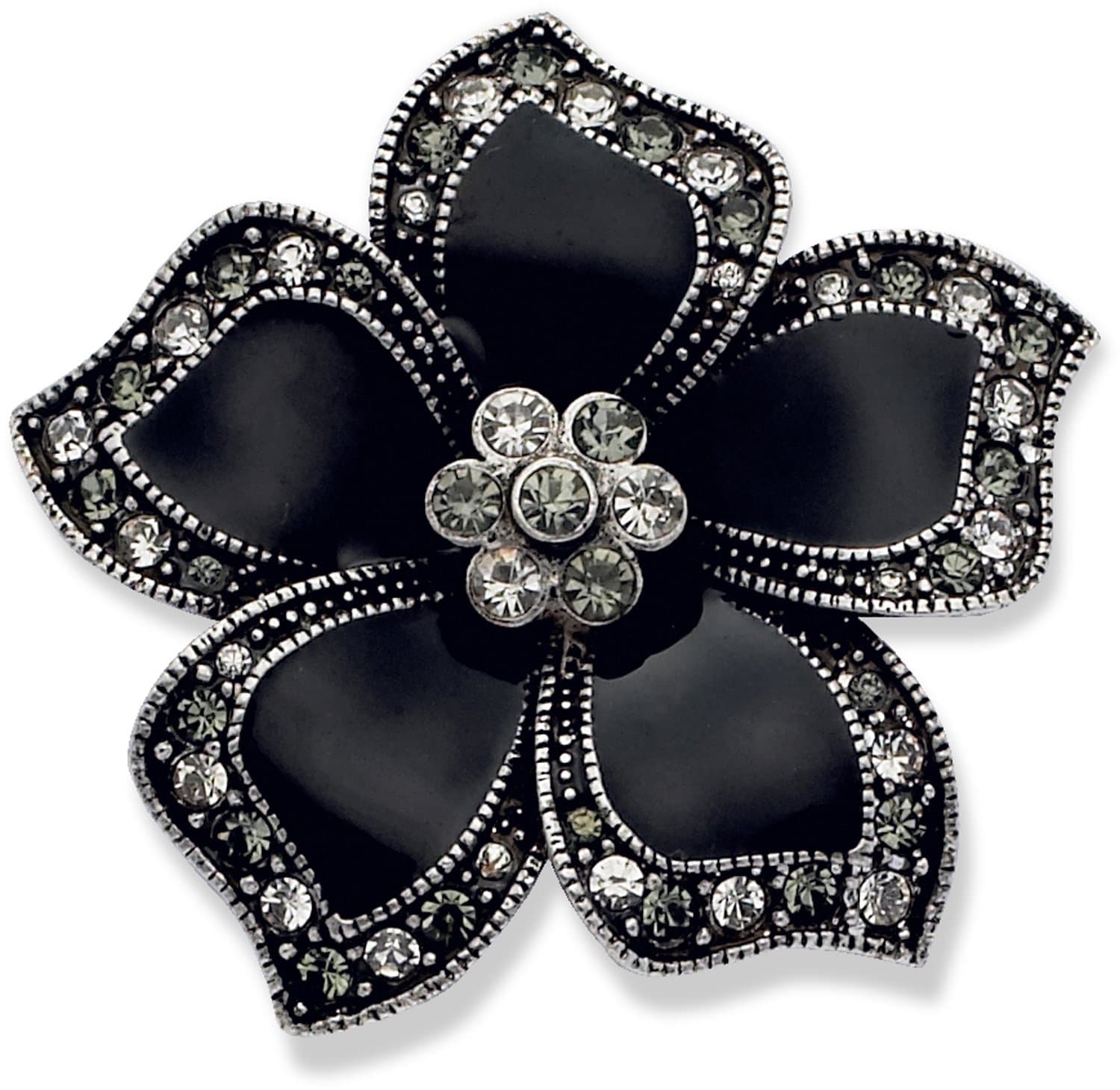 Jodie Rose Women Black Crystal Brooch 31999