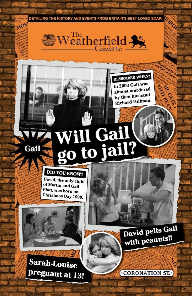 OFFICIAL Coronation Street Gail and David Tea Towel - Yellow