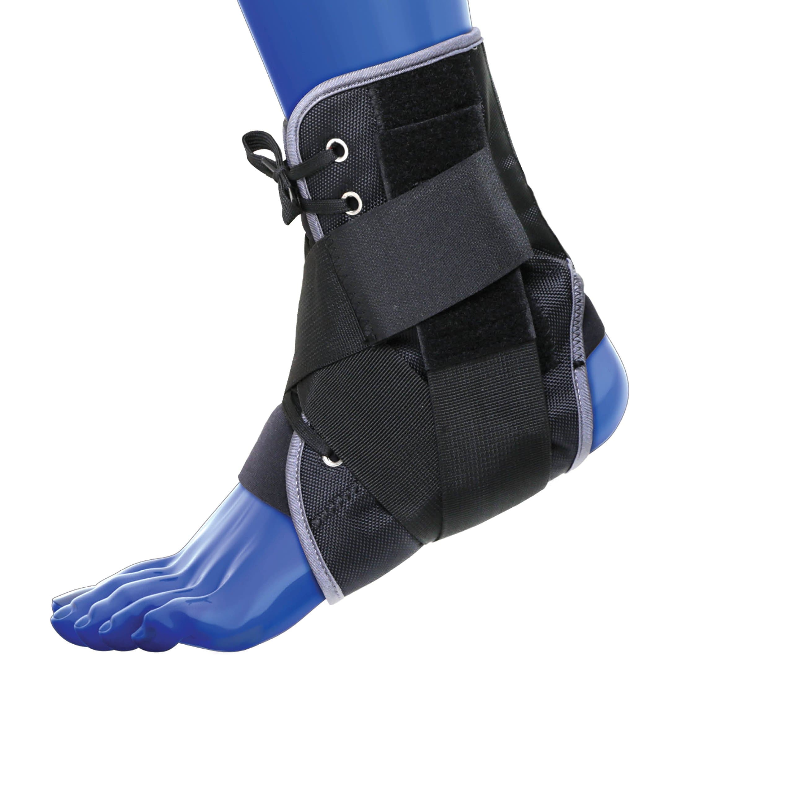 Lace Up Ankle Support Brace | Medical Grade Firm Adjustable Stabilizing Compression Strap Aiding Sprains Strains and Arthritic Ankles, Plantar Fasciitis, Achilles Tendonitis, Ligament Damage