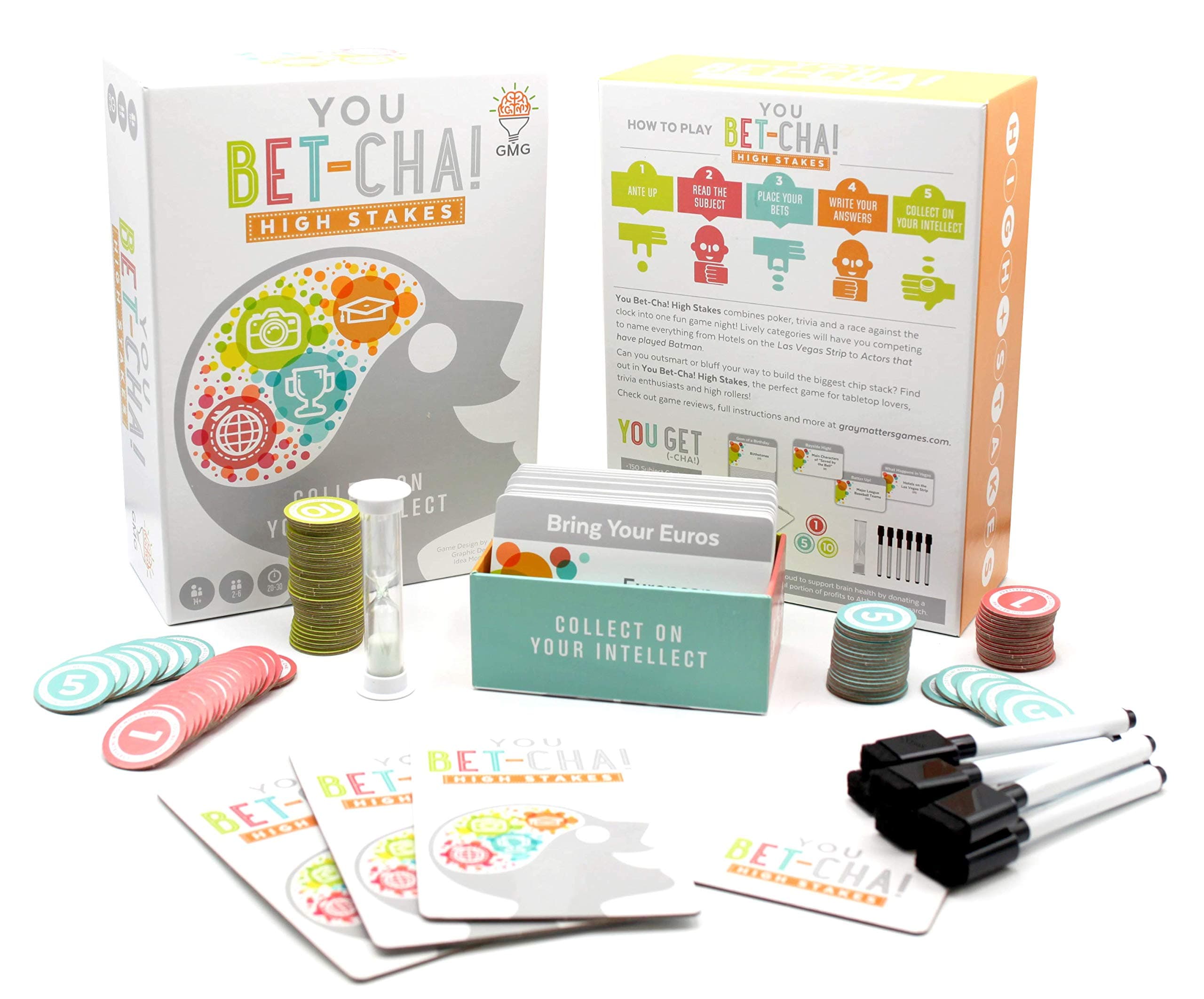 You Bet-Cha! High Stakes Collect on Your Intellect a Trivia Game with a Family Friendly Betting Twist by Gray Matters Games