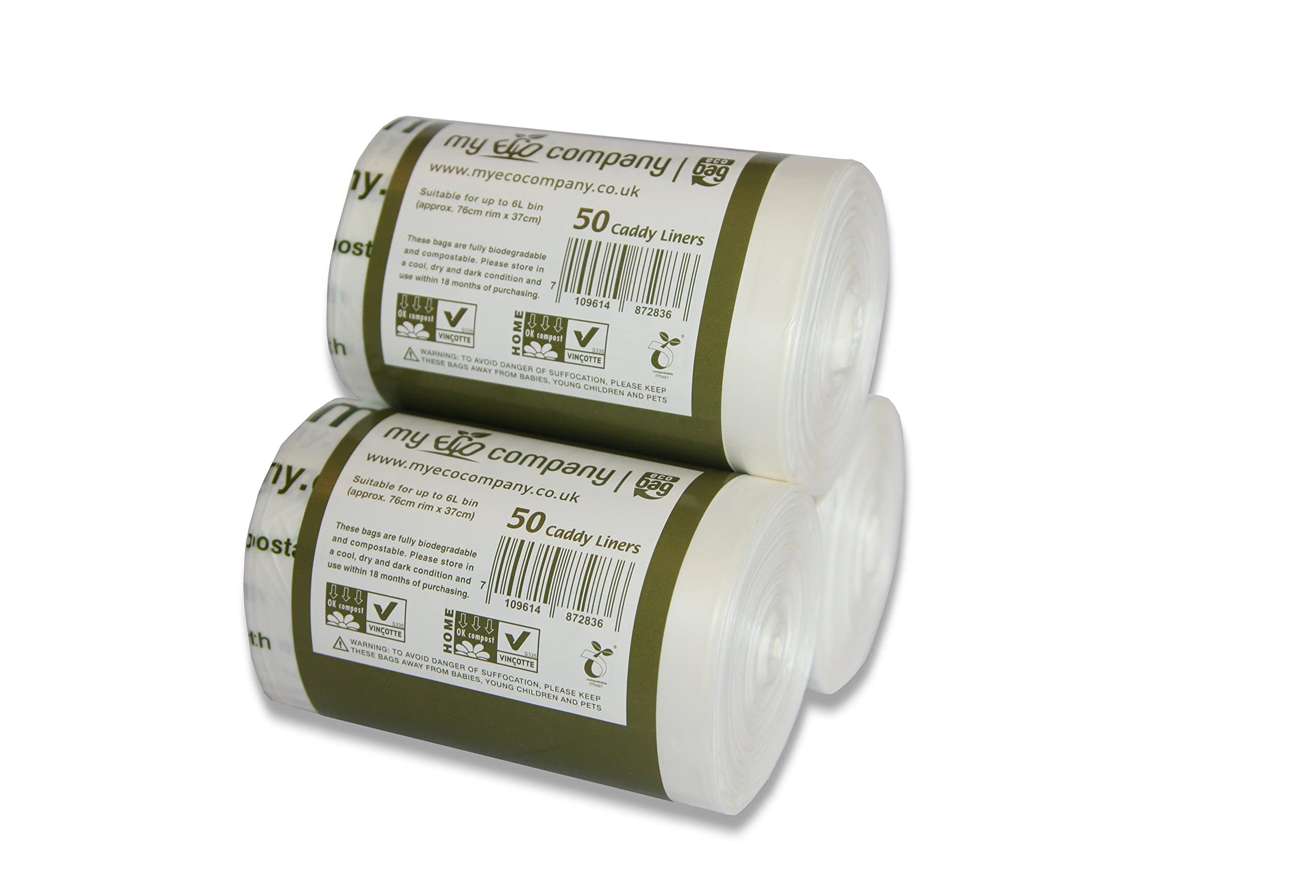 5L / 6L X 150 Compostable Kitchen Food Waste Bin Bags Caddy Liners (5 Litre / 6 Litre)