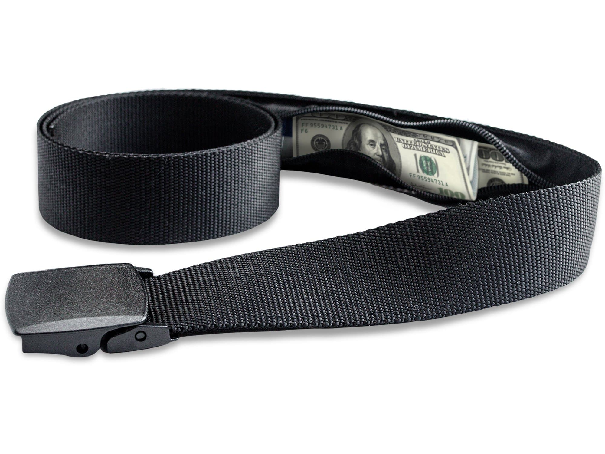 RoomierLife Travel Belt, Black, 26 to 42 inches, Travel Wallet