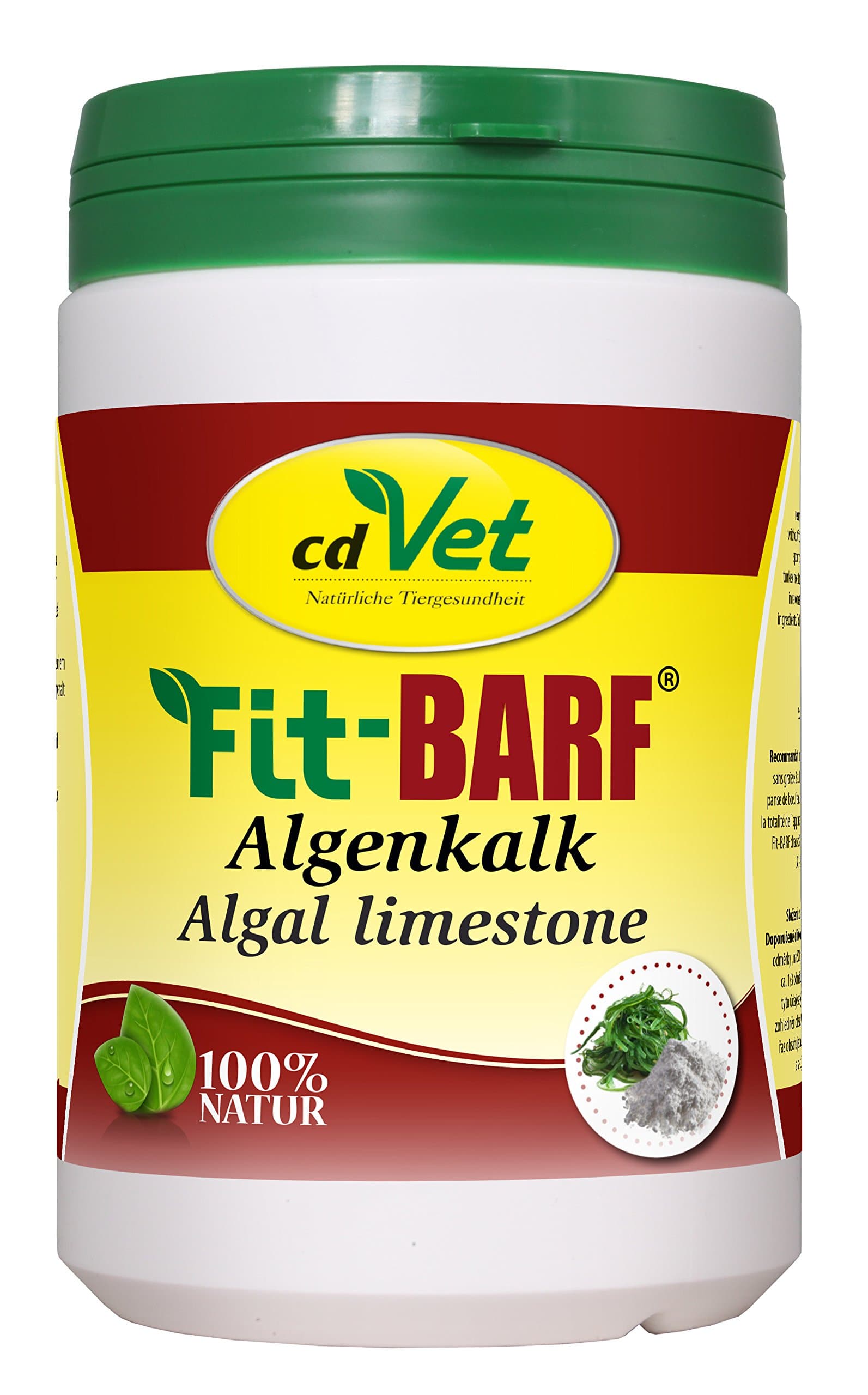 cdVet Naturprodukte Fit-BARF Maerl 850 g - Dog & Cat - natural source of calcium - excess phosphorus balance - trace elements - 100% pure natural substance - raw feeding - BARF -