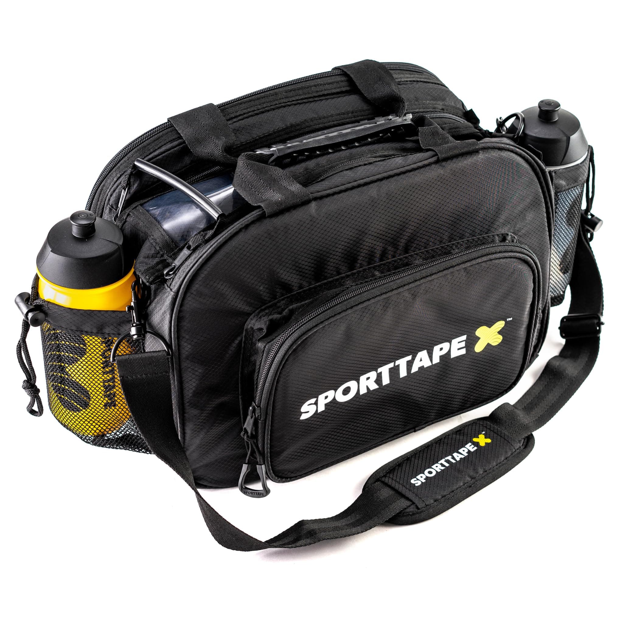 SPORTTAPE Sports Physio Therapy Medical Bag - Large Waterproof Touchline First Aid Medical Run-on Equipment Carrier - Perfect for Tapes & First Aid (Empty - Bag Only)