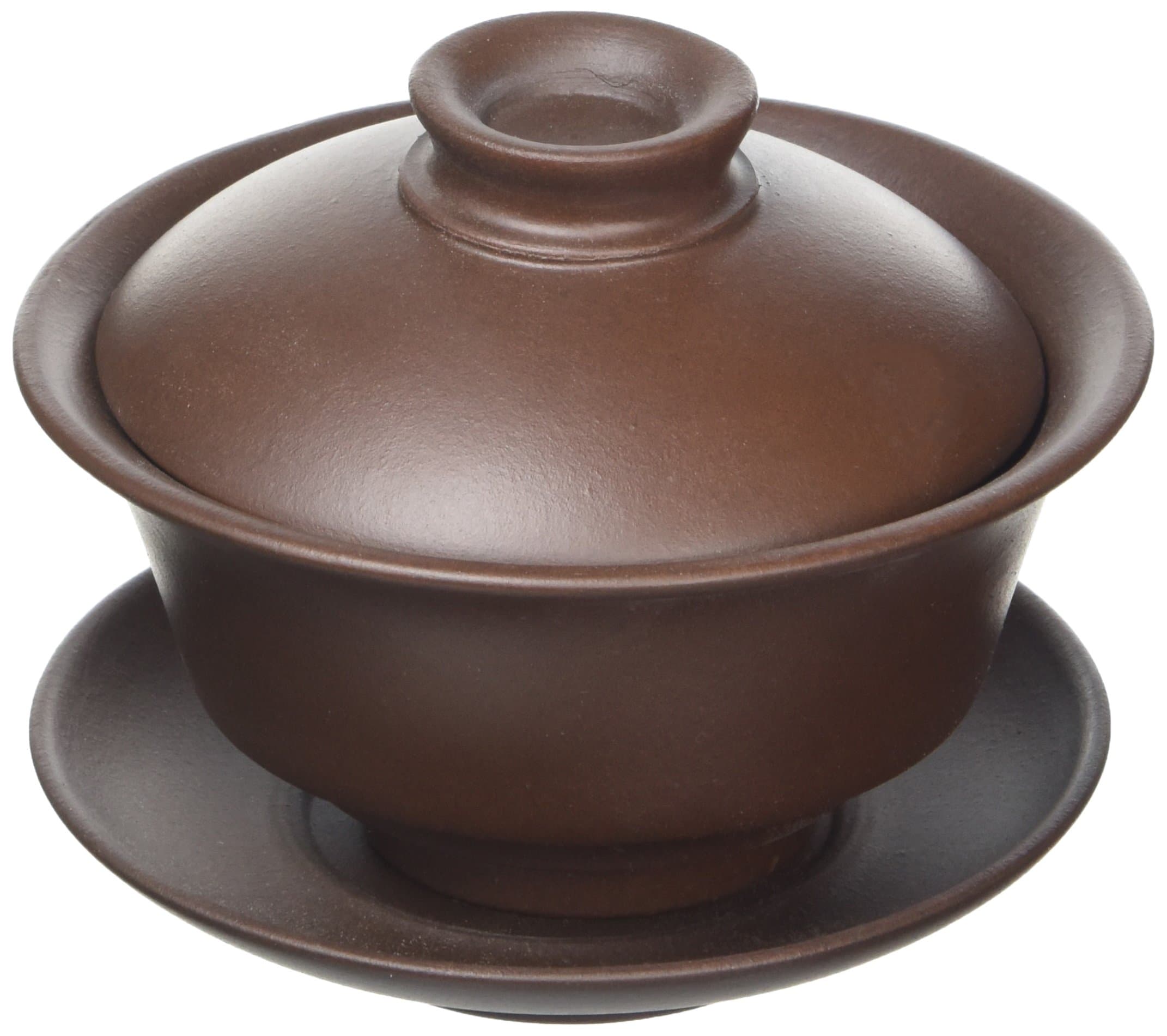TEA SOUL Chinese Yixing Zisha Clay Gaiwan, Brown, 110 ml