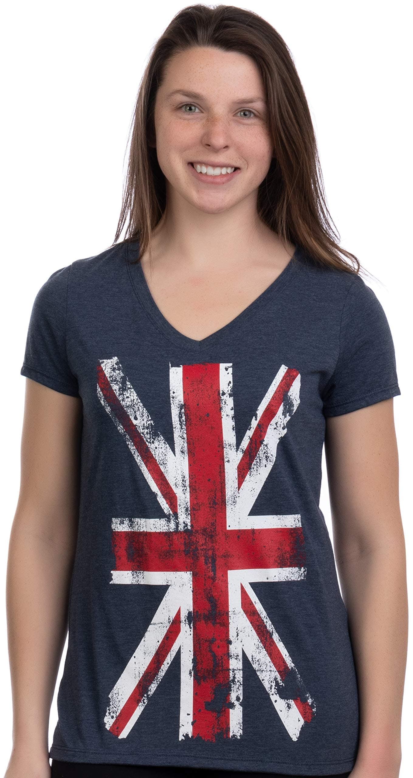 Union Jack Flag | UK United Kingdom Great Britain British Women Girl T-Shirt Top