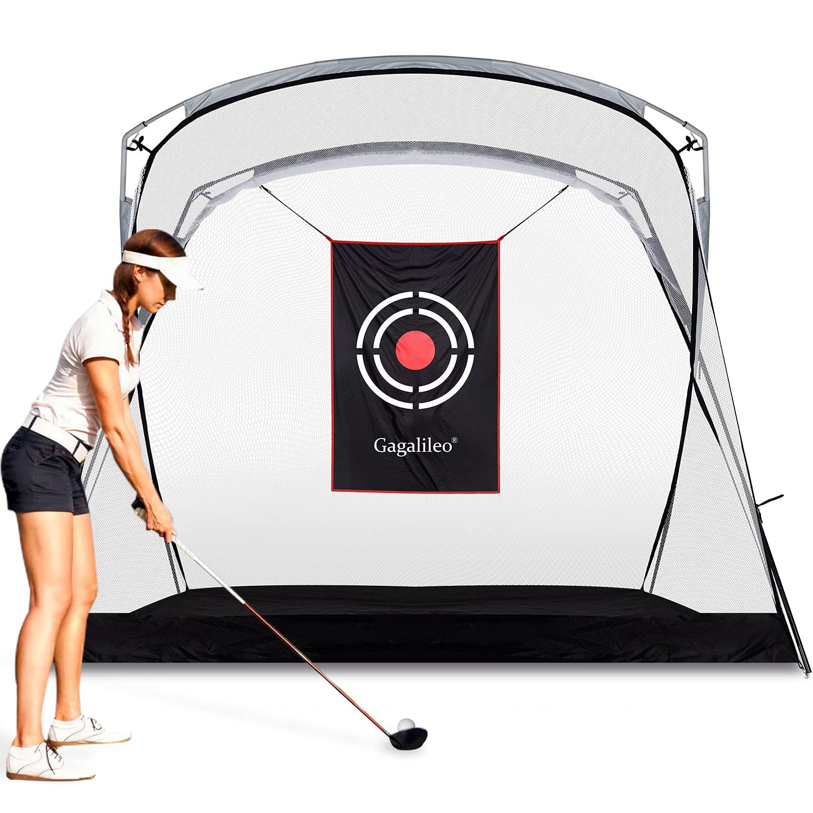 Gagalileo Golf Hitting Net Heavy Duty Golf Net Golf Practice Nets for Backyard Home Driving Range with Target and Carry Bag 9(L) x5(W) x7(H) FT