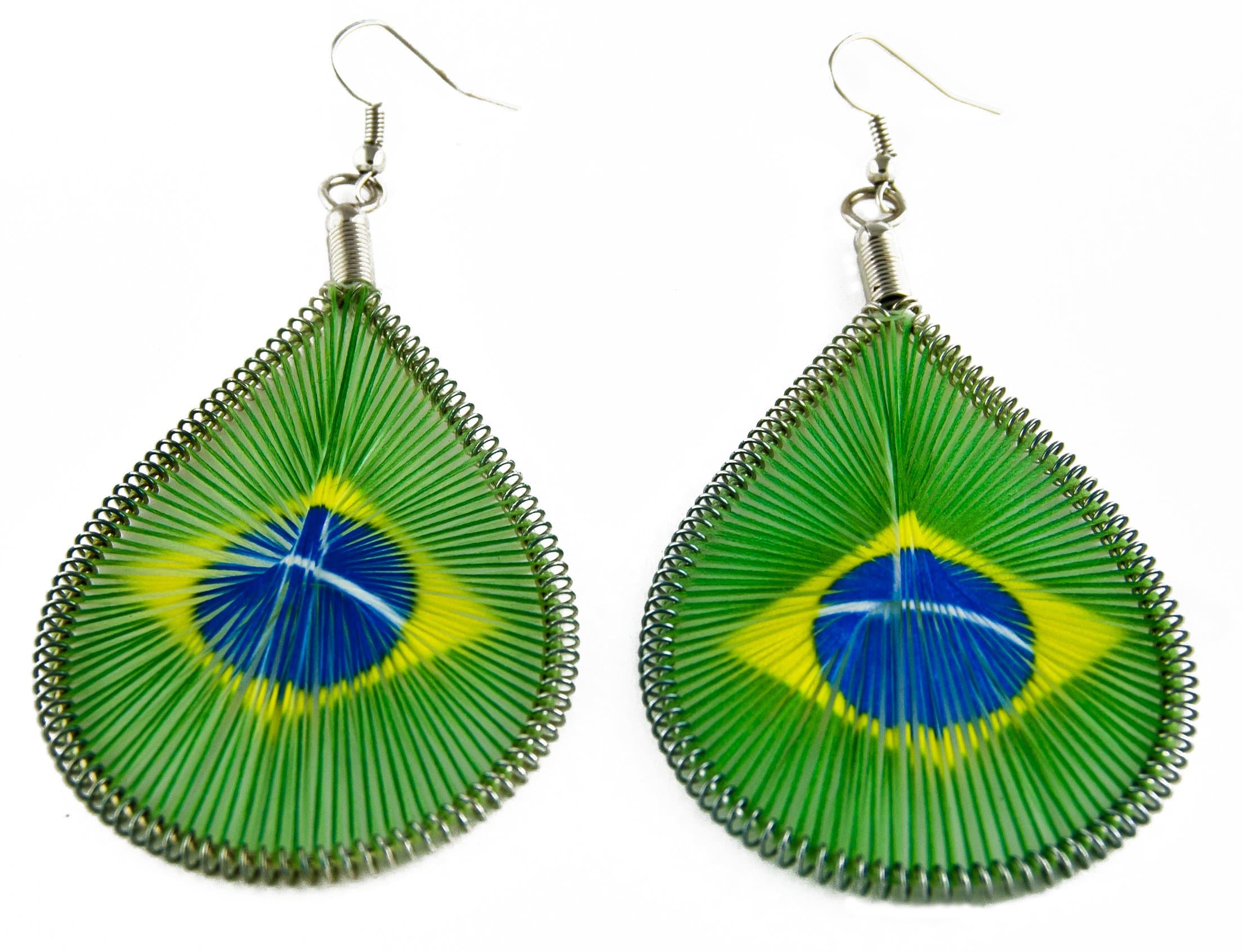 Brazil Flag Earrings