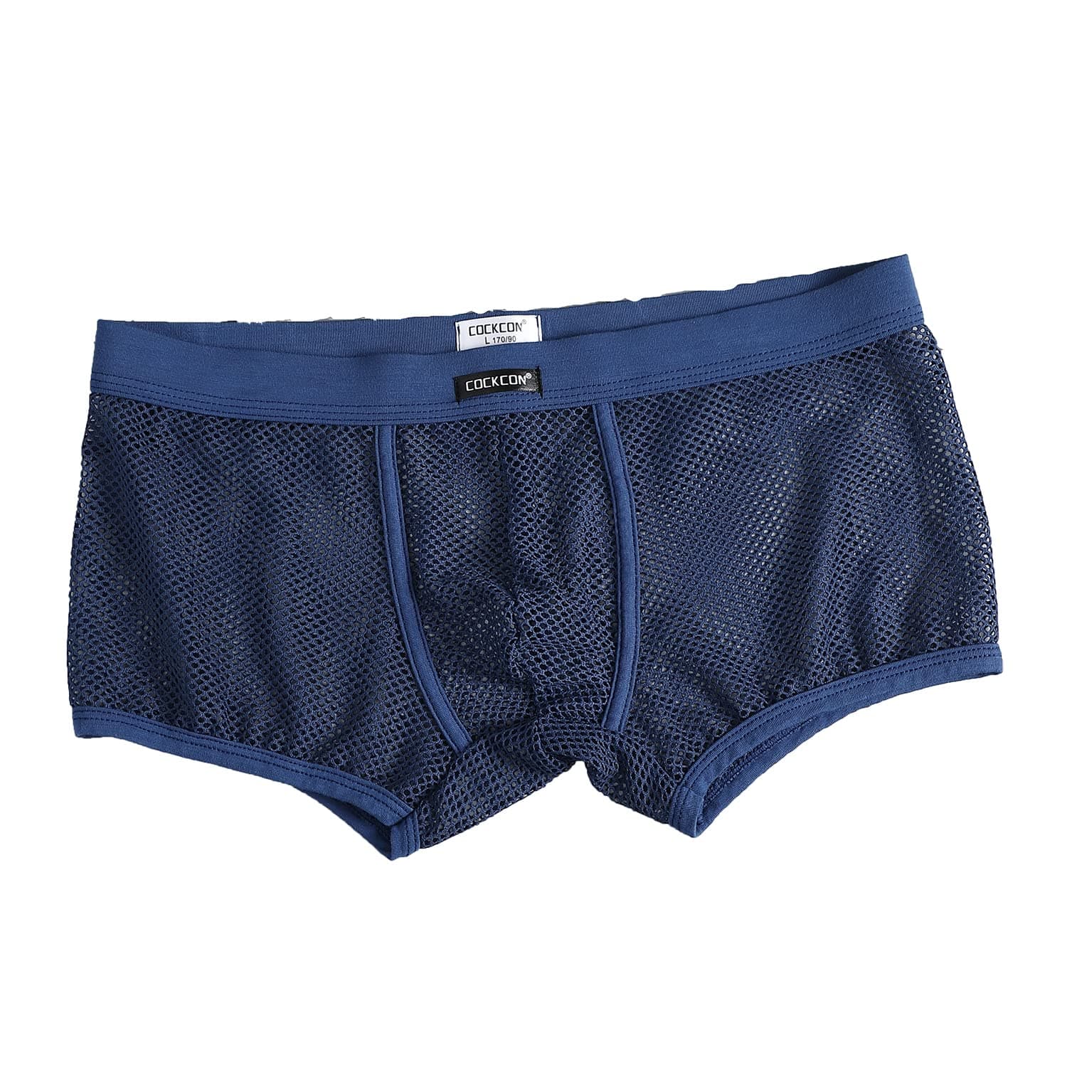 Mens Boxer Briefs Sexy Mesh Breathable Underwear,Cool See Through Soft Underpants