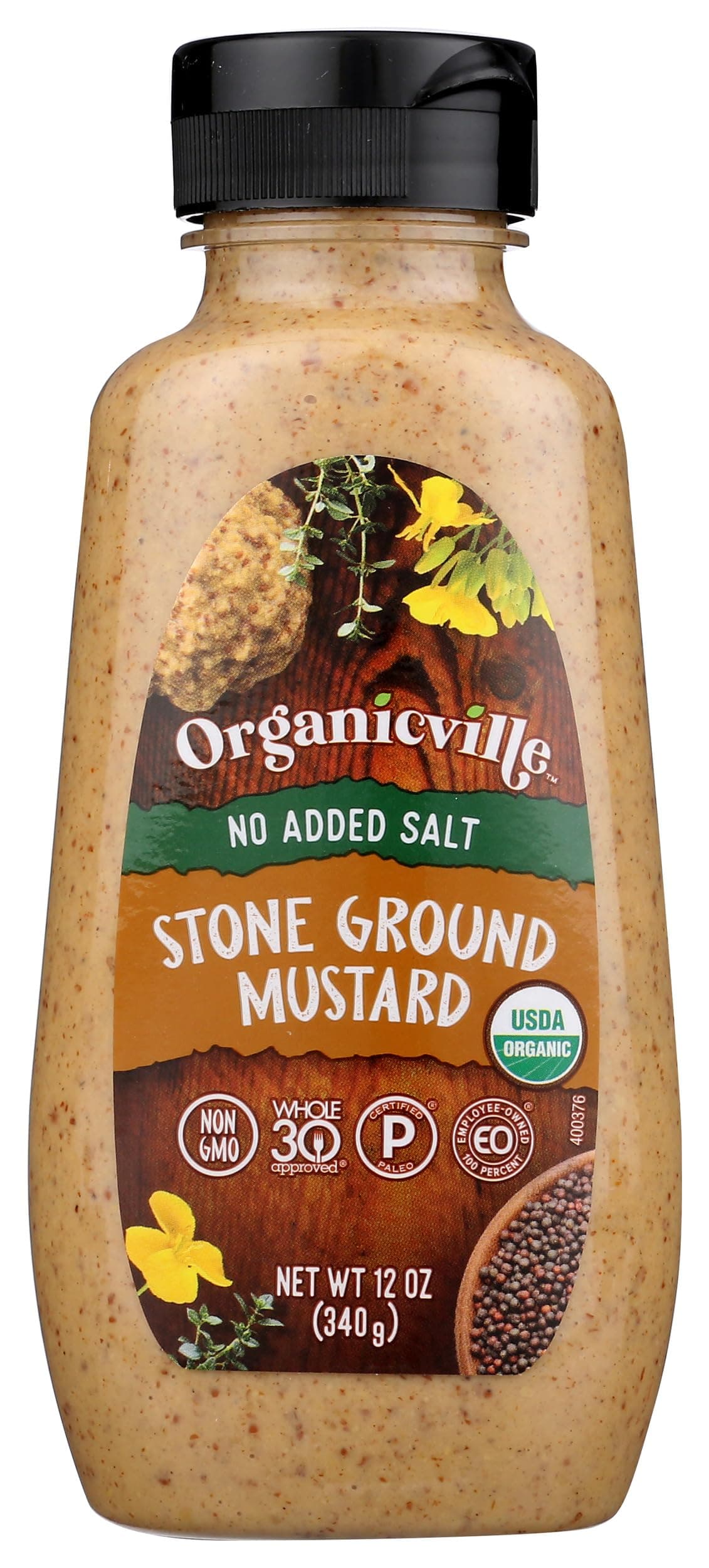 ORGANICVILLE Organic Salt Free Mustard, 12 OZ