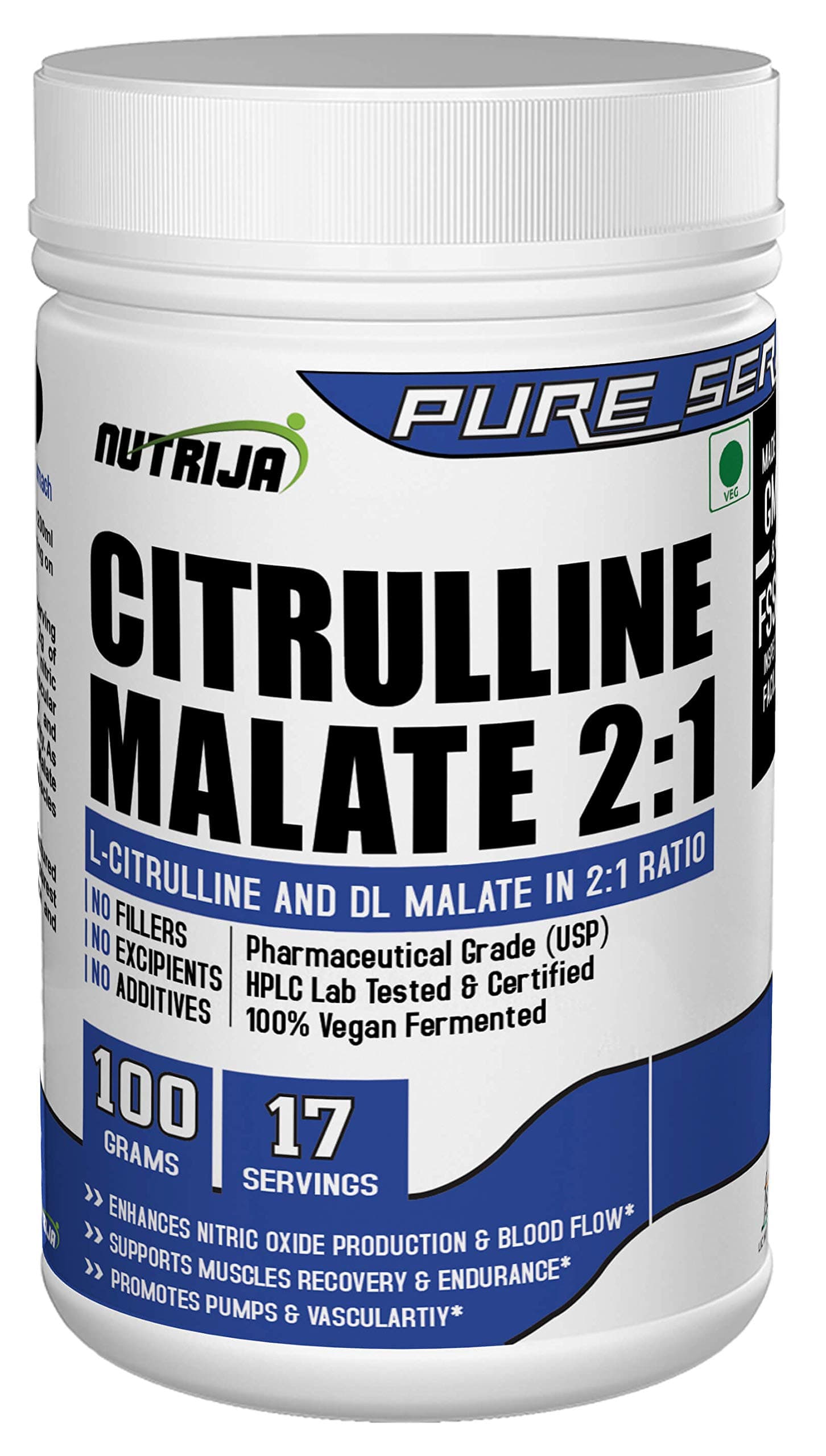 Nutrija-CITRULLINE MALATE- 100 Grams