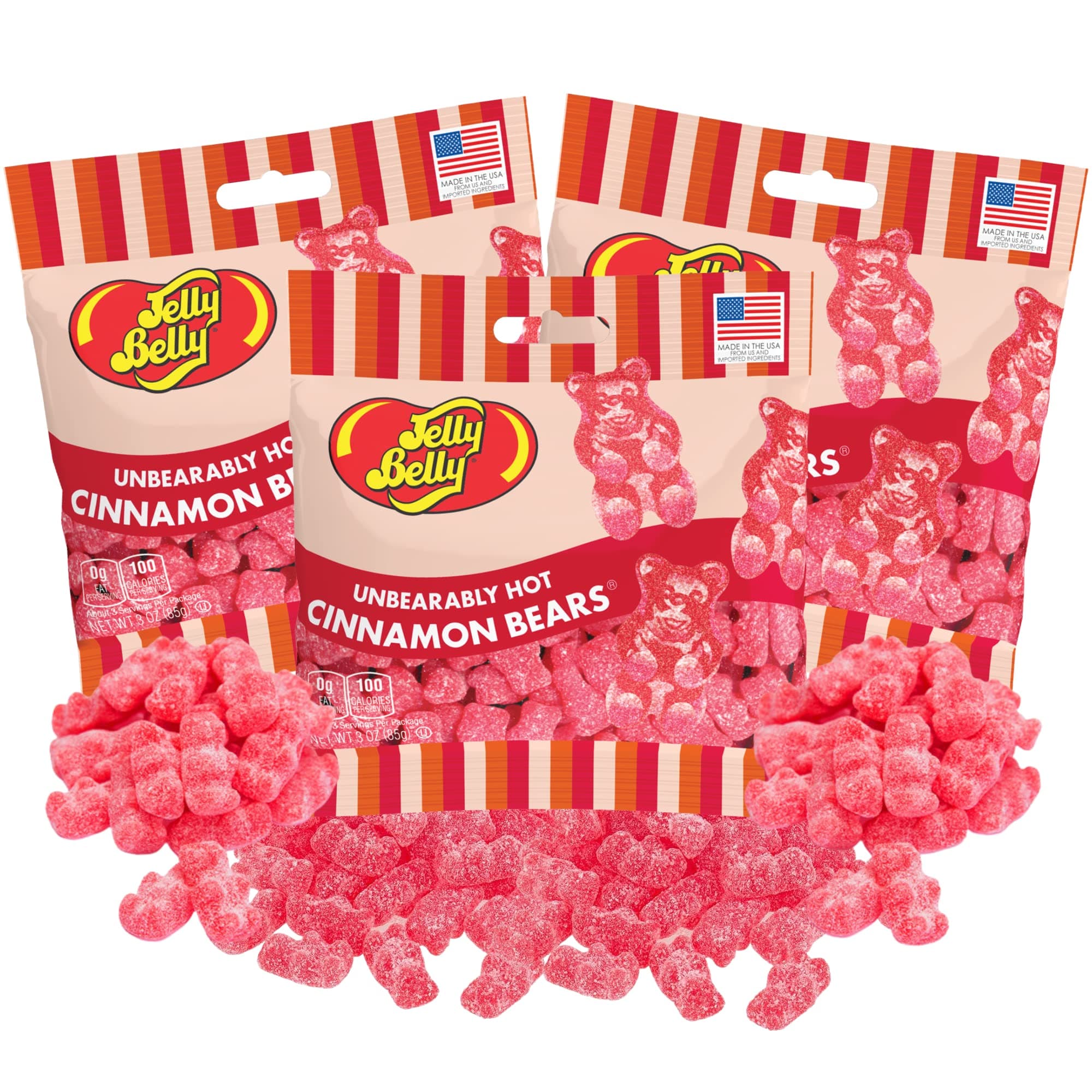 Unbearably Hot Gummy Bears, Spicy Gourmet Chewy Candies, Bulk Shareable Candy for Goodie Bags and Party Favors, Pack of 3, 3 Ounces