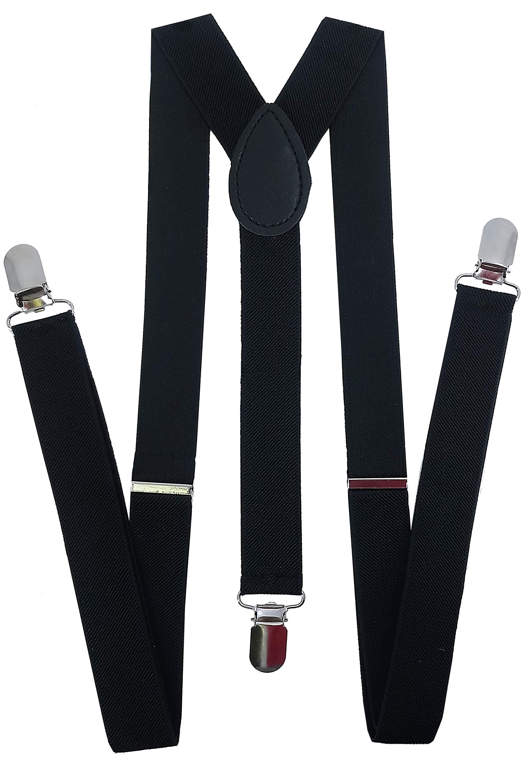 Adjustable Elastic Y Back Style Unisex Suspender With Strong Metal Clips