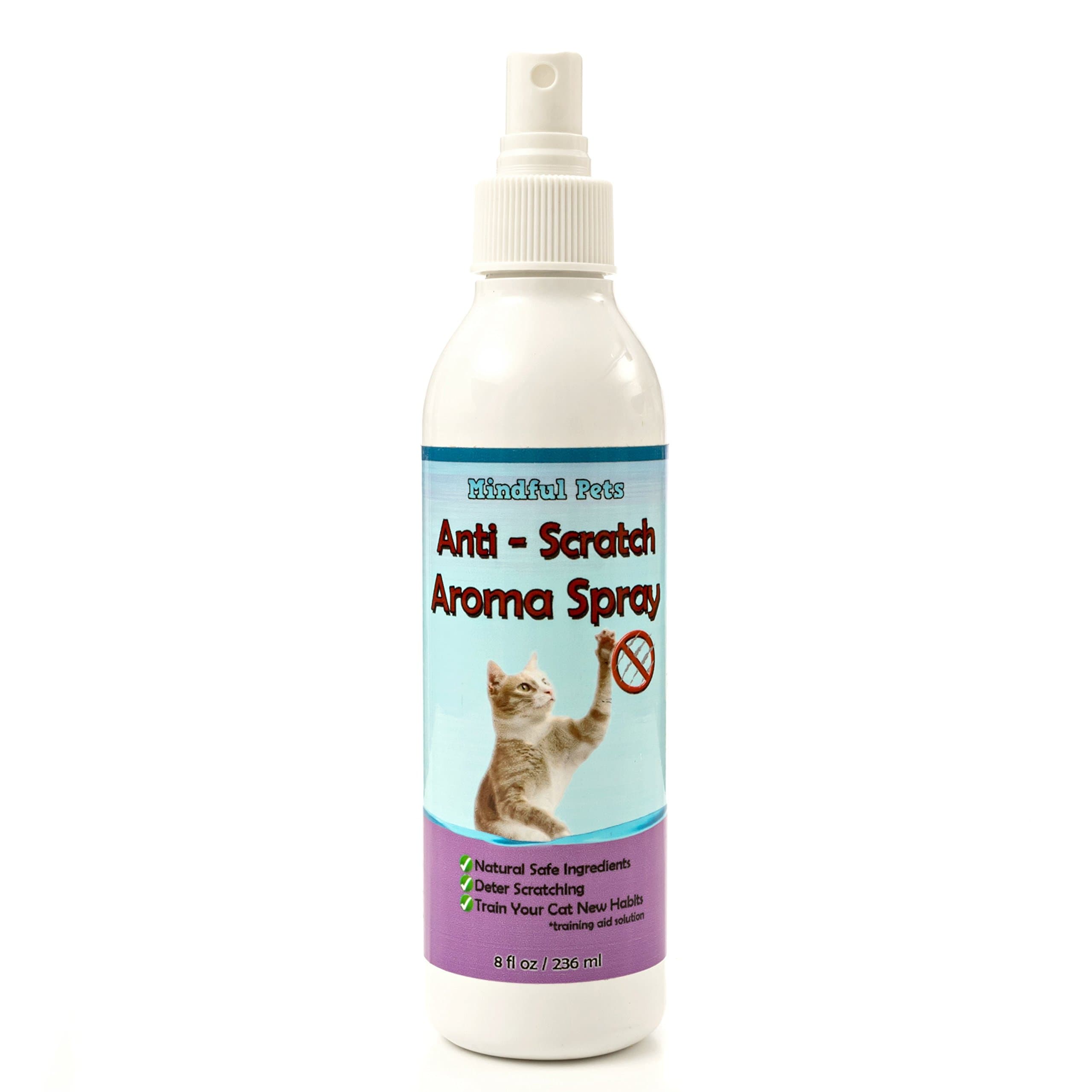 Cat Scratch Deterrent Spray - Natural Training Solution to Effectively Stop Cats from Scratching Furniture and Household Items, 8oz