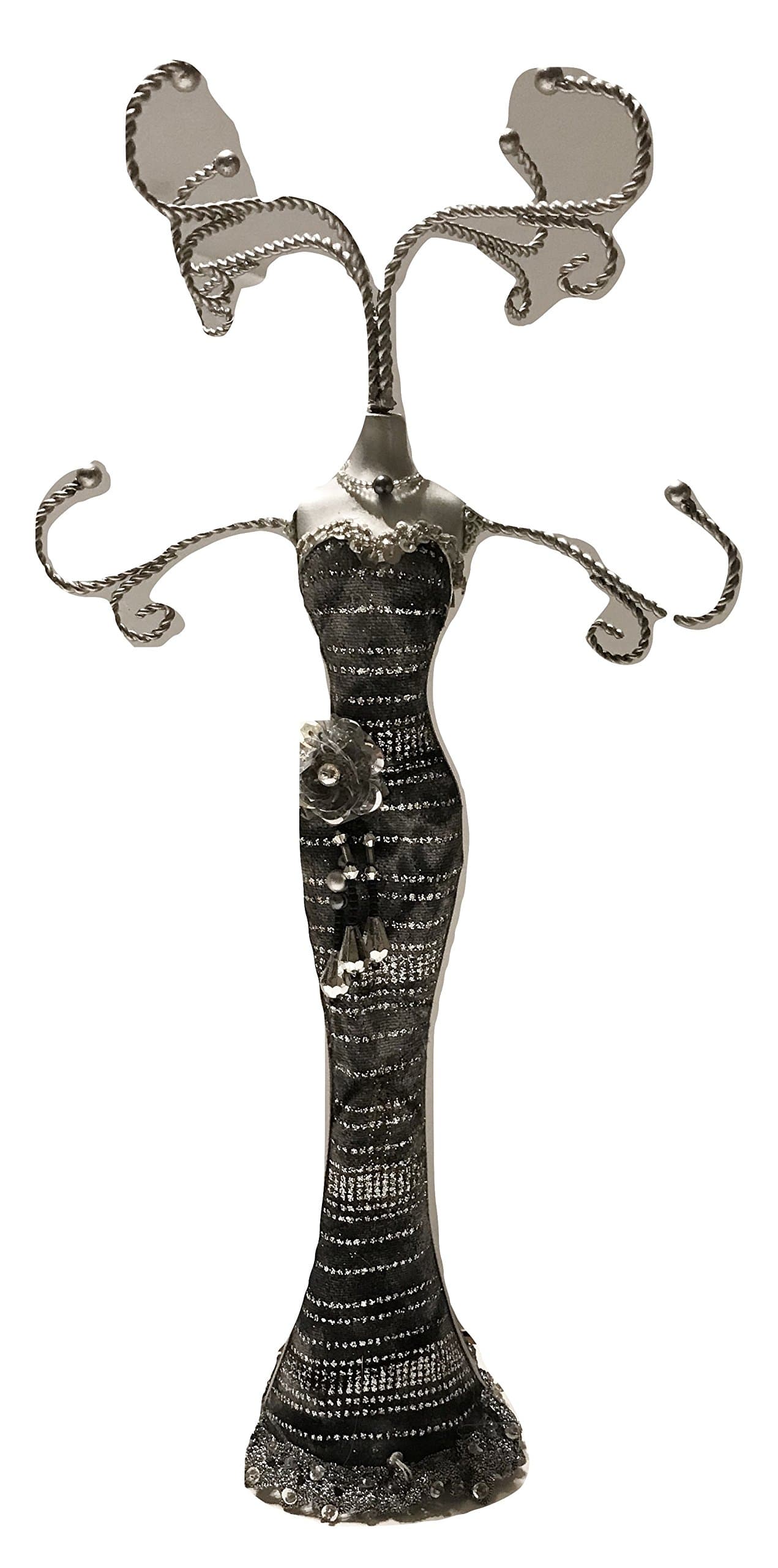 SSSarna Sarna Silver Slim Fitted Dress Mannequin Jewelry Organizer
