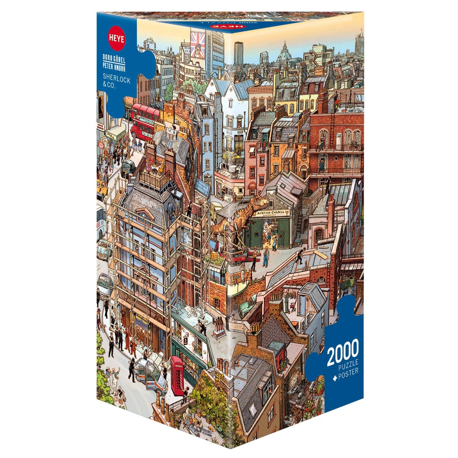 New for 2016 Sherlock and Co/Gobel/Knorr Triangular Puzzles (2000-Piece, Multi-Colour)