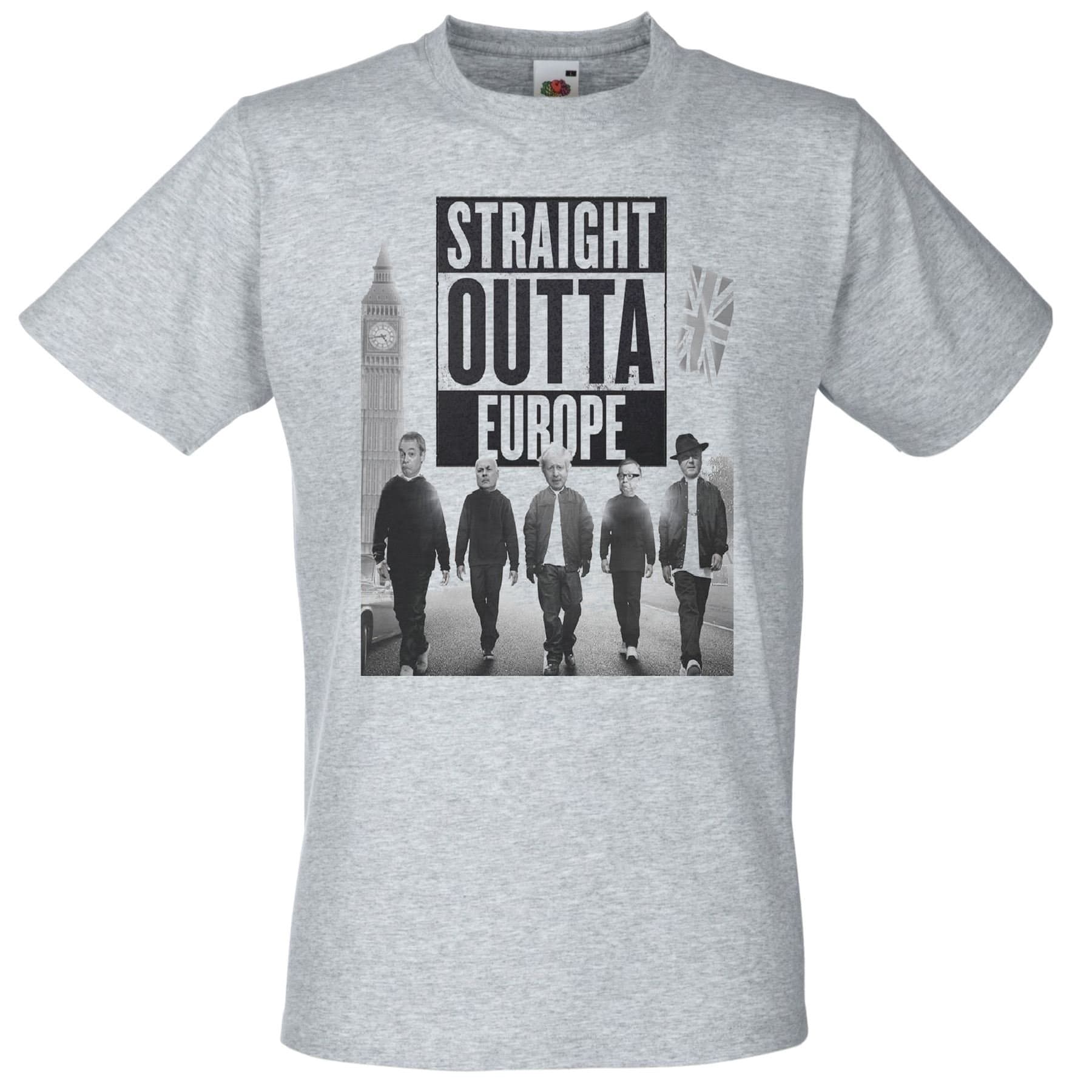 Unisex Straight Outta Europe T Shirt Funny EU Brexit UK Politics T-Shirt