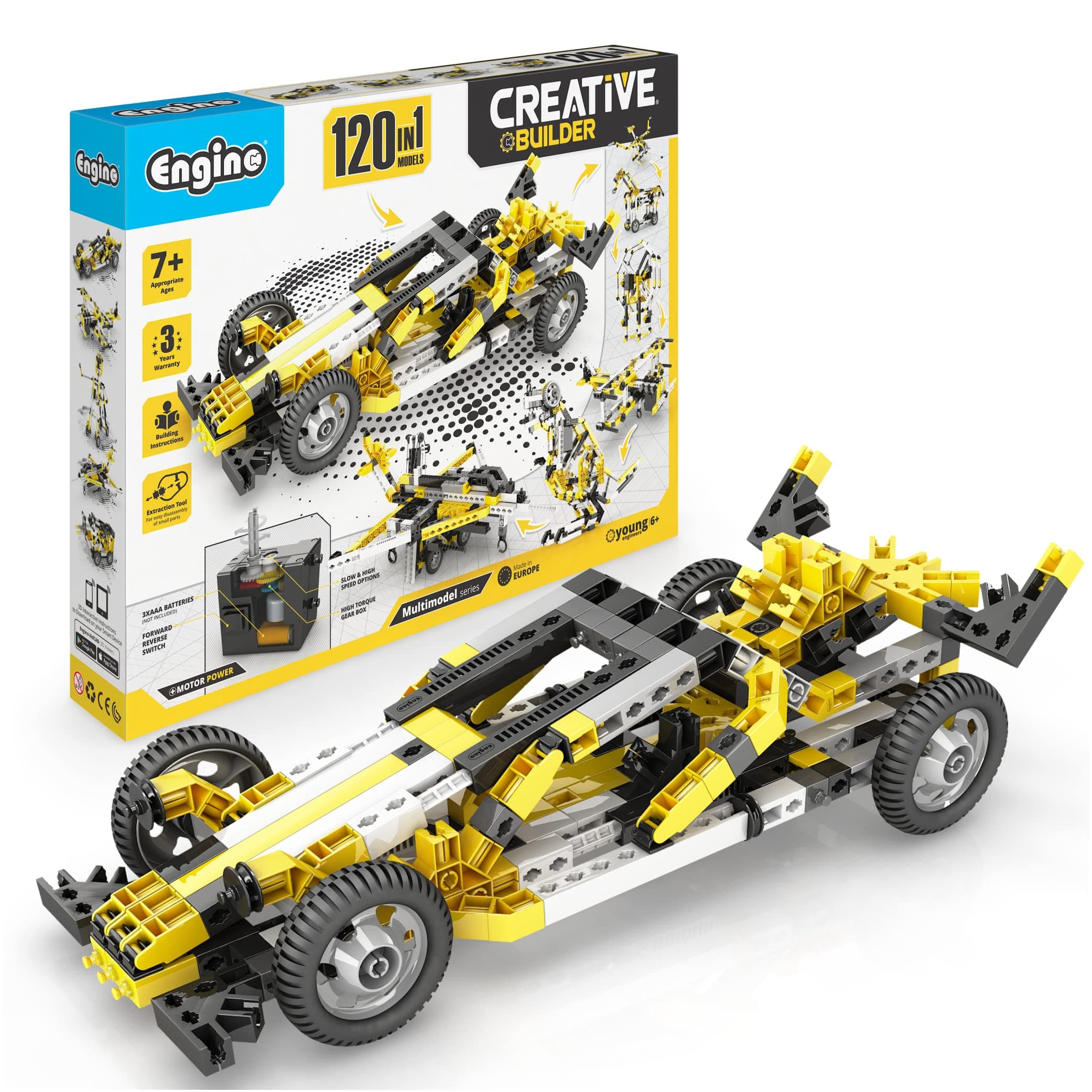 Inventor Toys - 120-In-One | Build 120 Motorized Models | A Mega Creative Stem Engineering Kit