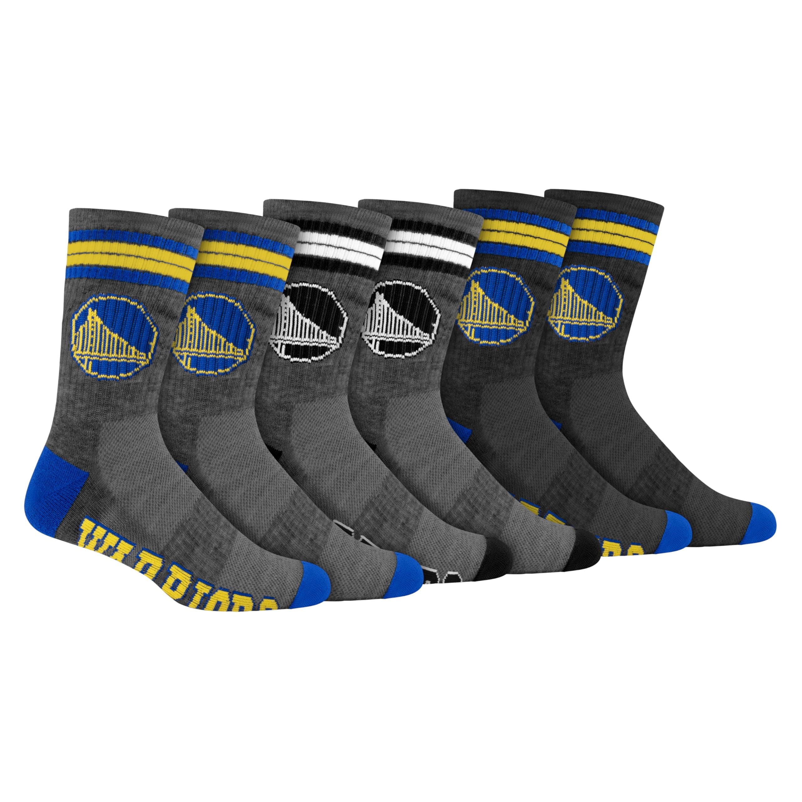 Boys NBA Official Athletic Cushioned Team Crew Socks - 3 Pack