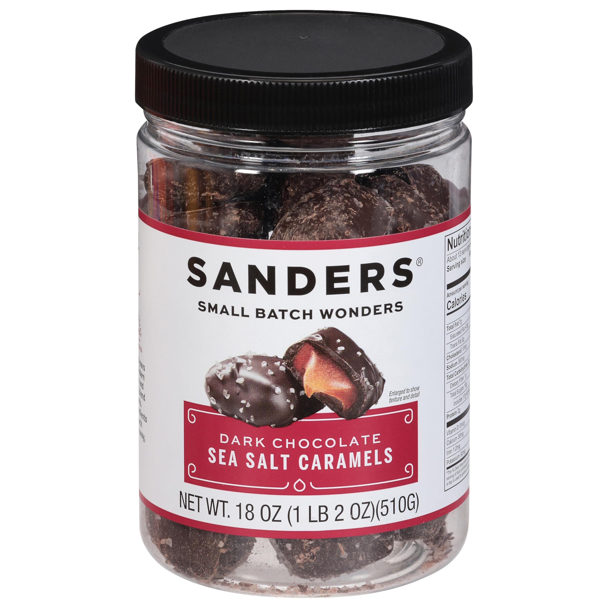UOOTPC Dark Chocolate Sea Salt Caramels - 18 oz Tub