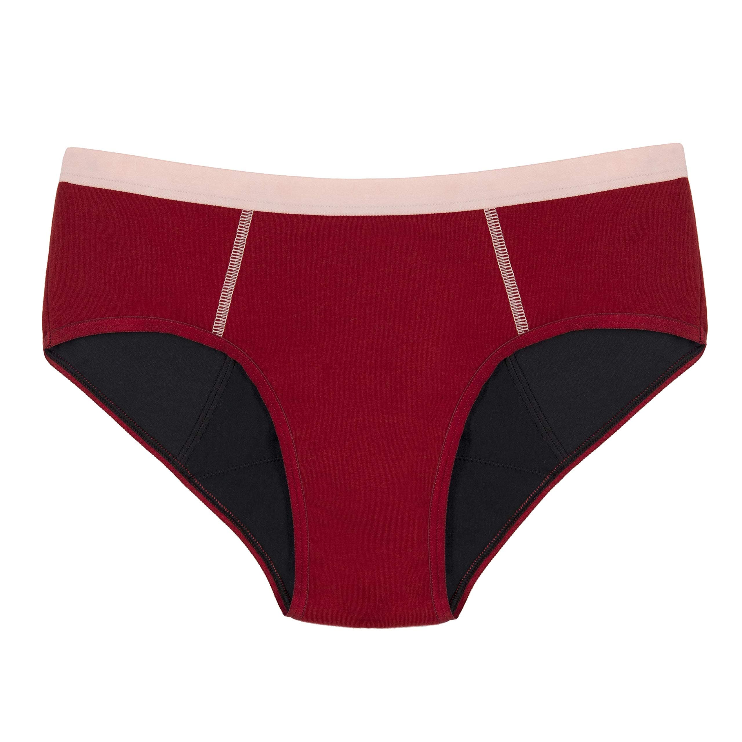 Thinx BTWN) Teen Period Underwear - Brief Panties, 9/10 Red