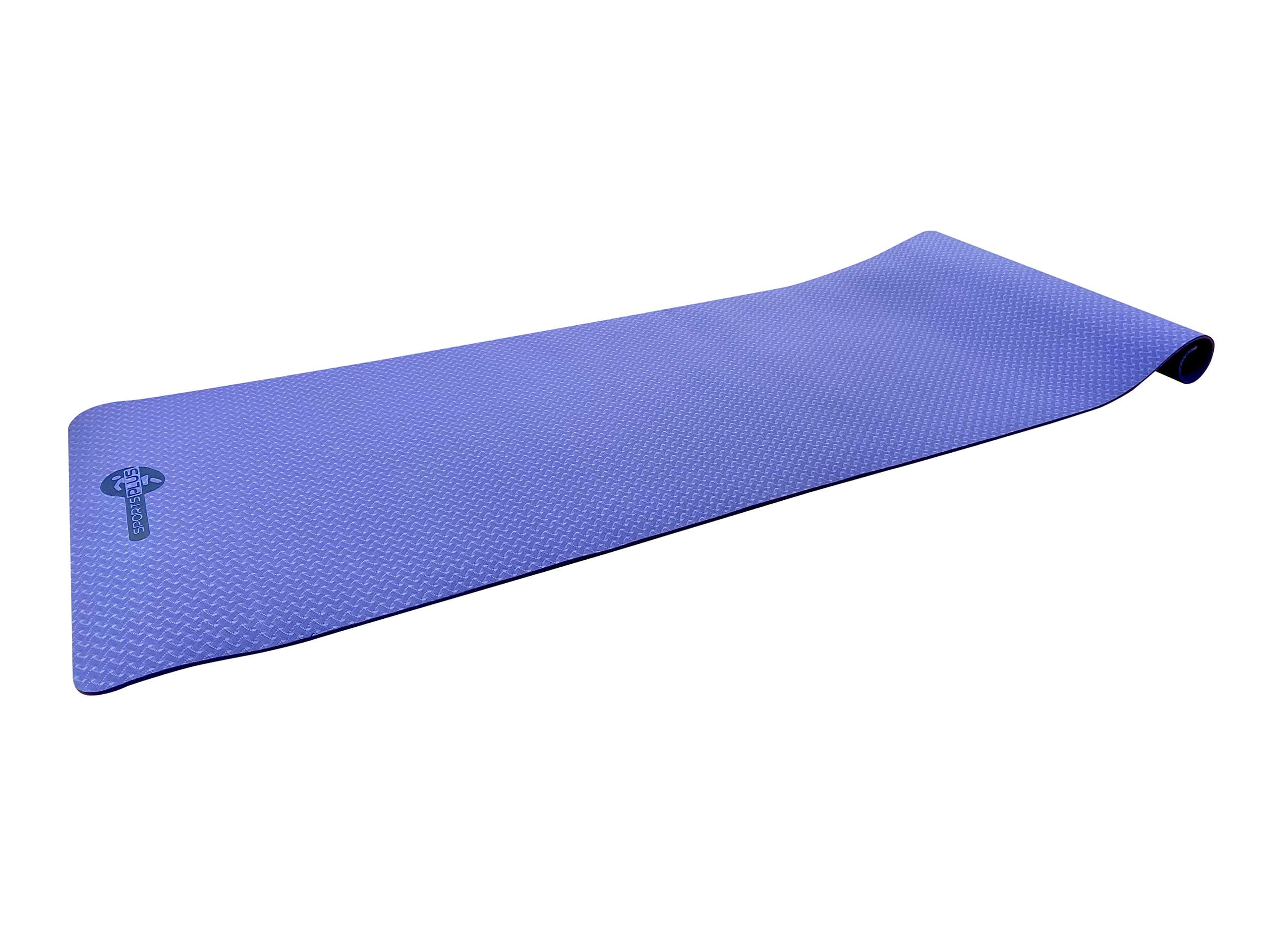 Yoga Non-Slip Mat With Carry Bag Tpe Eco Friendly Non-Toxic Material 183X61X0.6cm, Purple, Blue, Green (Individually Sold)