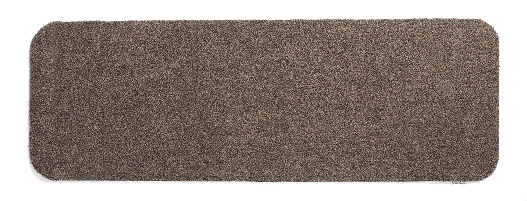Dirt Trapper Machine Washable Door Mat, Curved Corners, RV Special runners, 19" x 60" - Nut Brown - Can Be Cut To Your Size