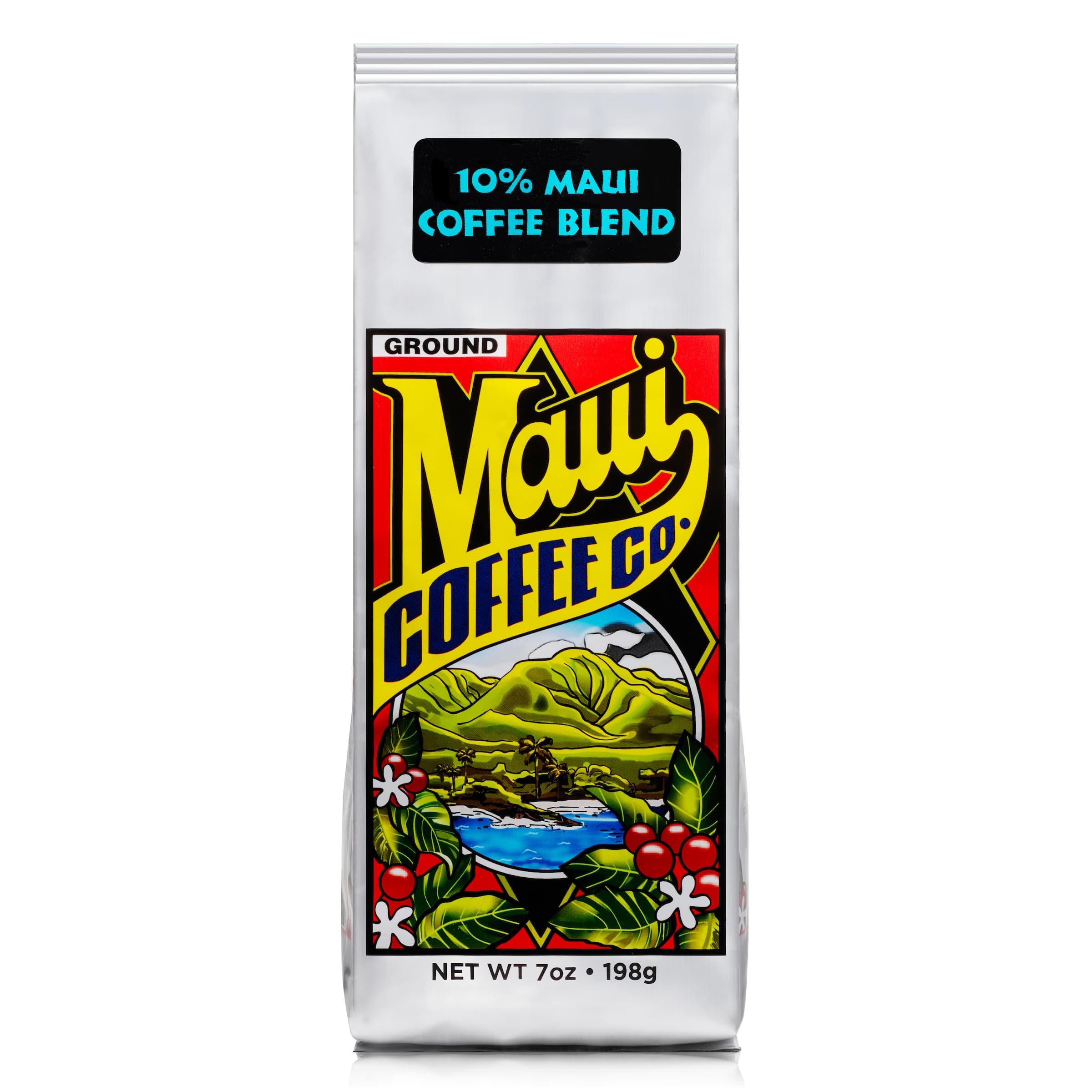 Maui Coffee Company Maui Blend coffee, Ground, 10% premium Maui Coffee from Hawaii, Dark Roast, 7 oz.