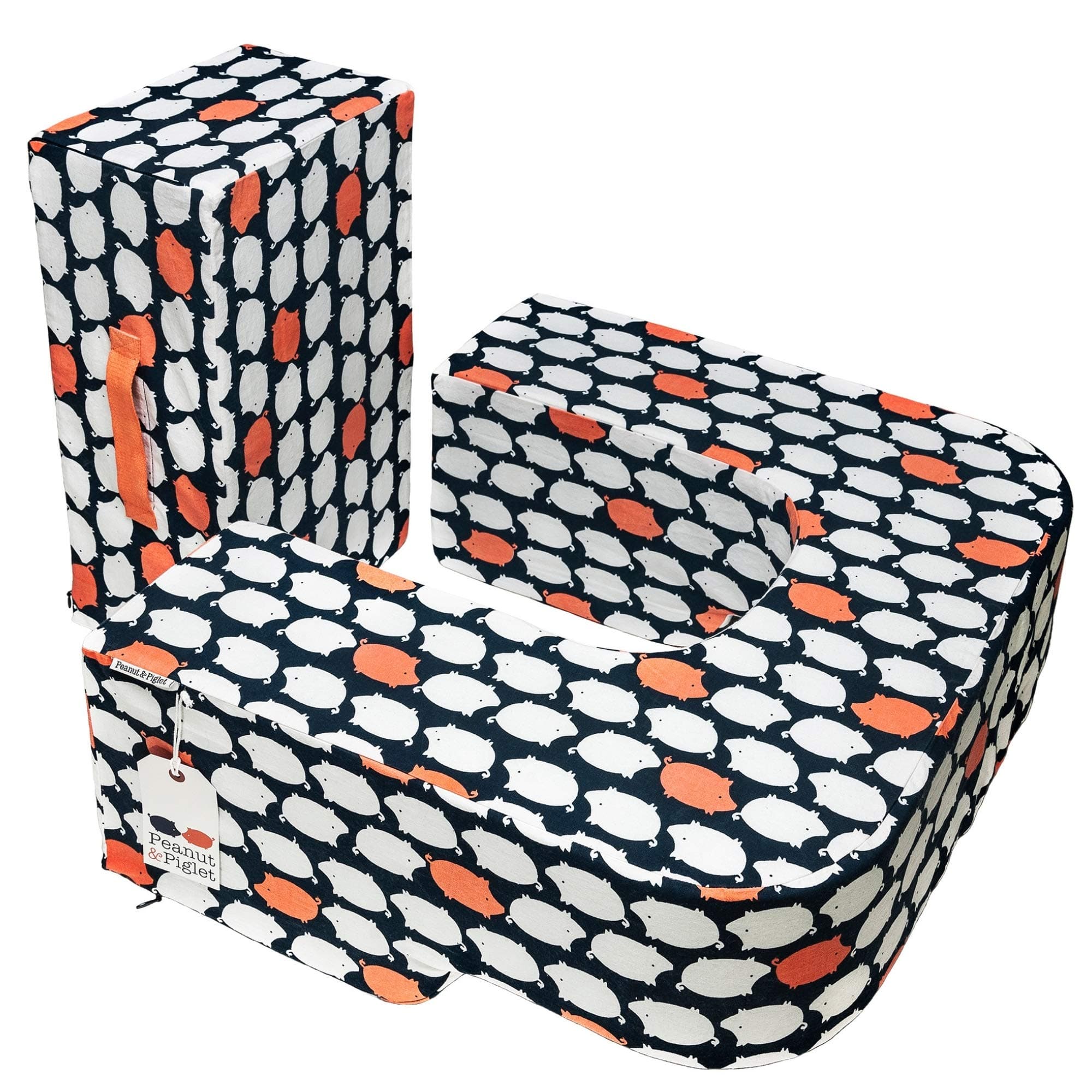 Piglet Twin Breastfeeding Pillow. Designed by a Twin Mum for Tandem Breastfeeding Twins. Ideal Breastfeeding Position, offering Great Support. NP