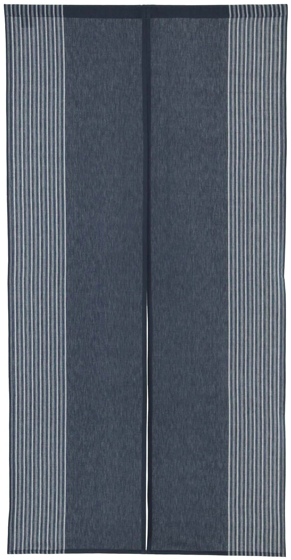 Narumi Vertical Stripe Navy Blue Cotton Cloth Japanese Noren Long Type Curtain Tapestry,170 x 85 cm