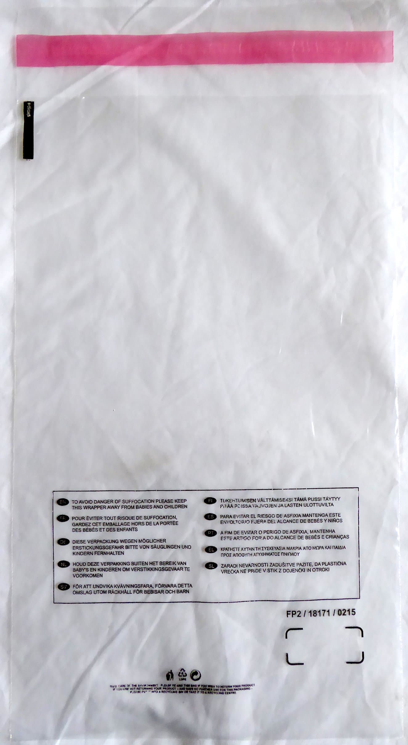 12.5" x 18" (315 x 460mm) Clear 140g/35 Micron Poly Bags with Suffocation Warning From the UK - Perfect for FBA available in 100 or 1000 (100)