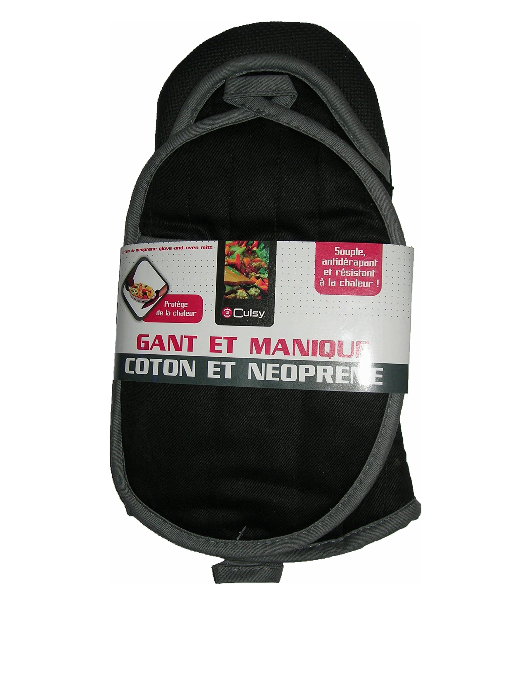 Cuisy kc2127/Neoprene/Glove/Potholder Cotton Fabric Red/Black/Grey 32 x 18 x 4.5 cm