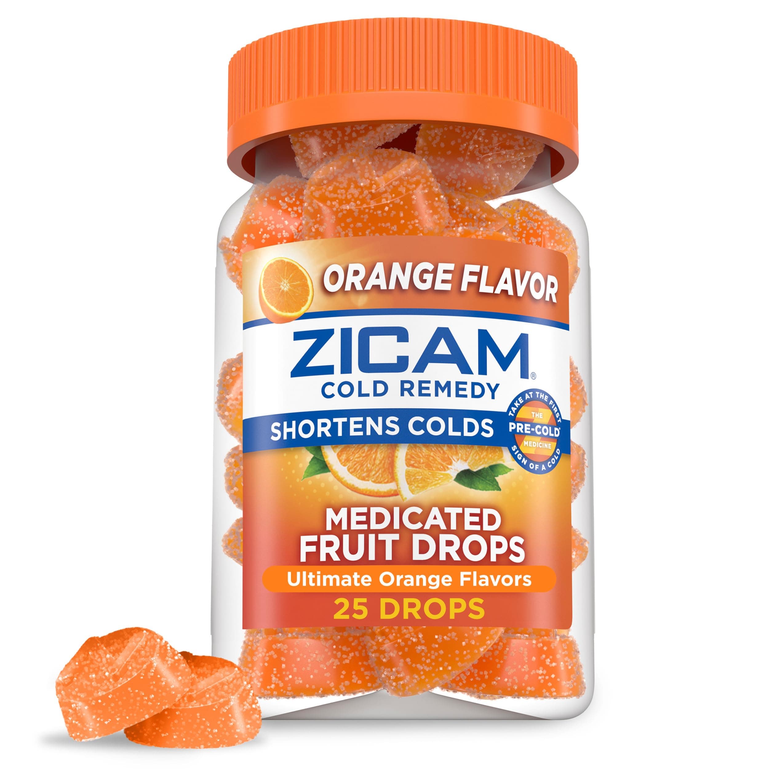Cold Remedy Zinc Medicated Fruit Drops, Ultimate Orange, 25 Count (Pack of 1)
