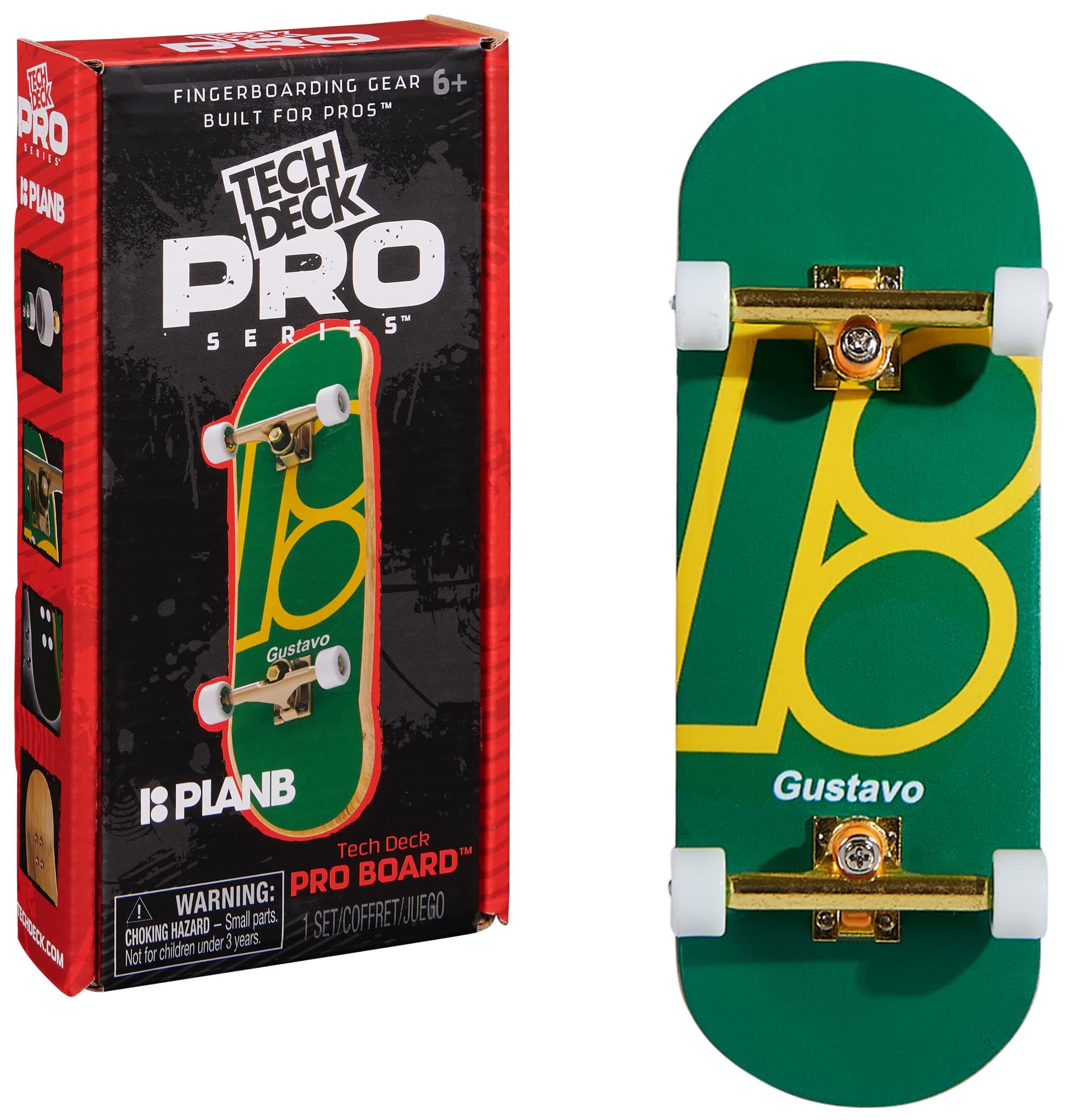Plan B Pro Series Fingerboard with Memory Display, Built for Professionals, Authentic Mini Skateboards, Kids Toy from 6 Years