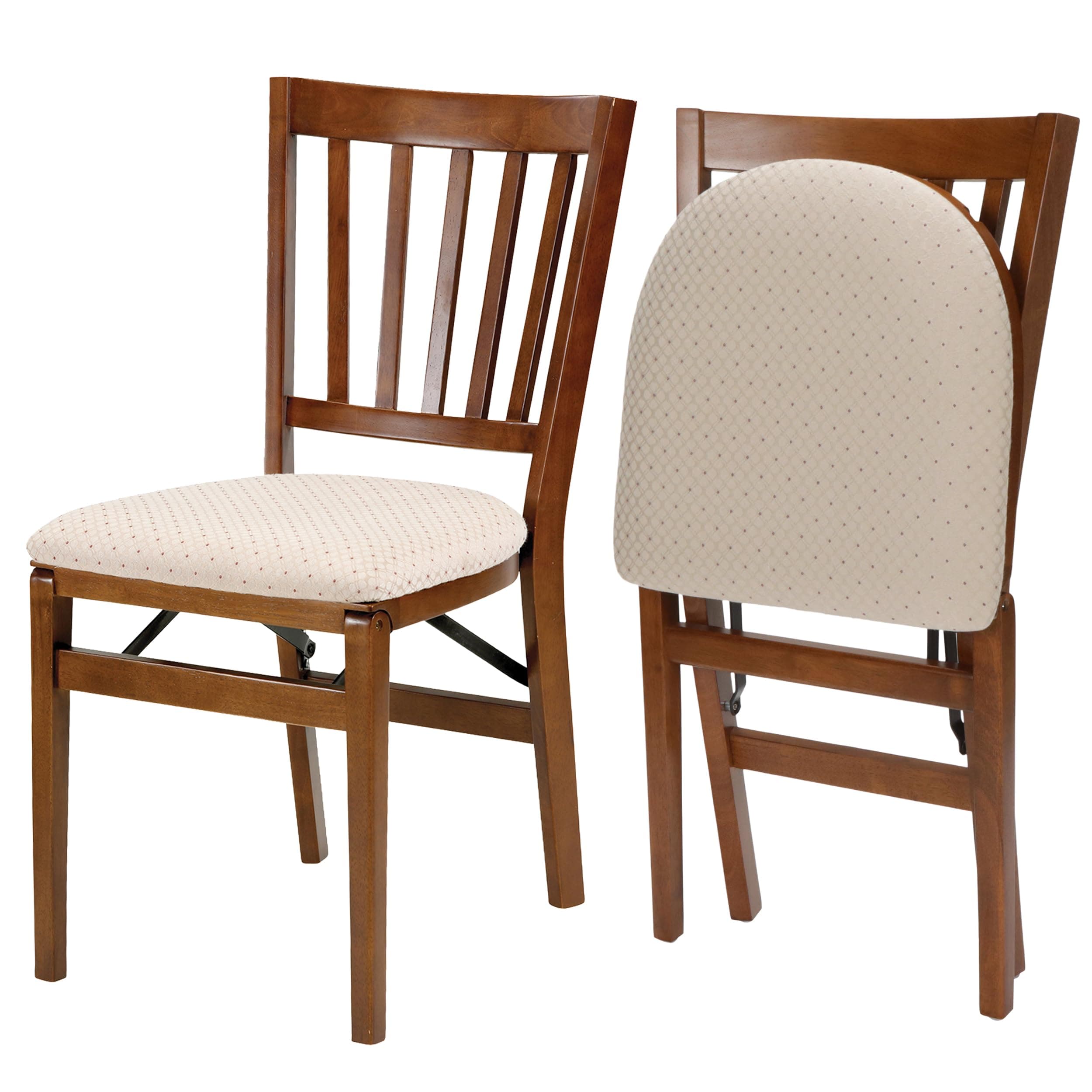 Stakmore School House Folding Chair Finish, Set of 2, Fruitwood, 8.25D x 17W x 35.5H in