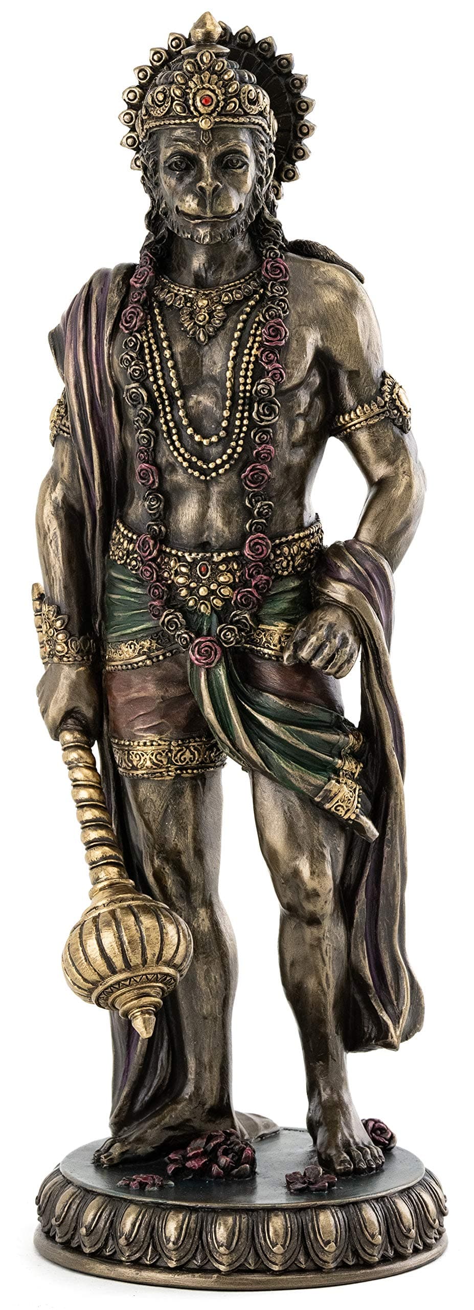 Top Collection Large Hanuman Statue - Hindu God of Strength Sculpture in Premium Cold Cast Bronze - 24.25-Inch Collectible Figurine