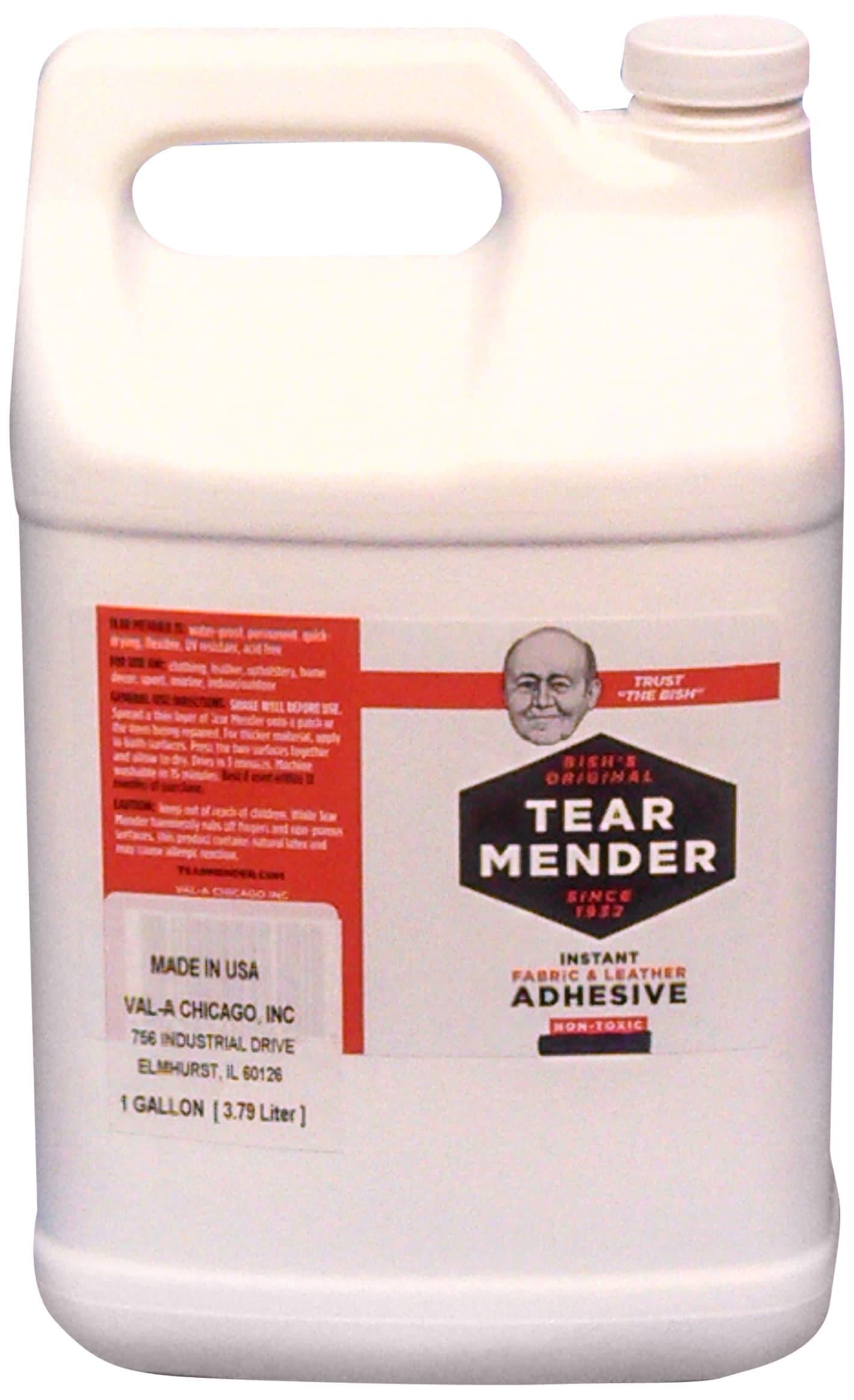 Tear Mender Instant Fabric and Leather Adhesive, 1 Gallon, TG-128